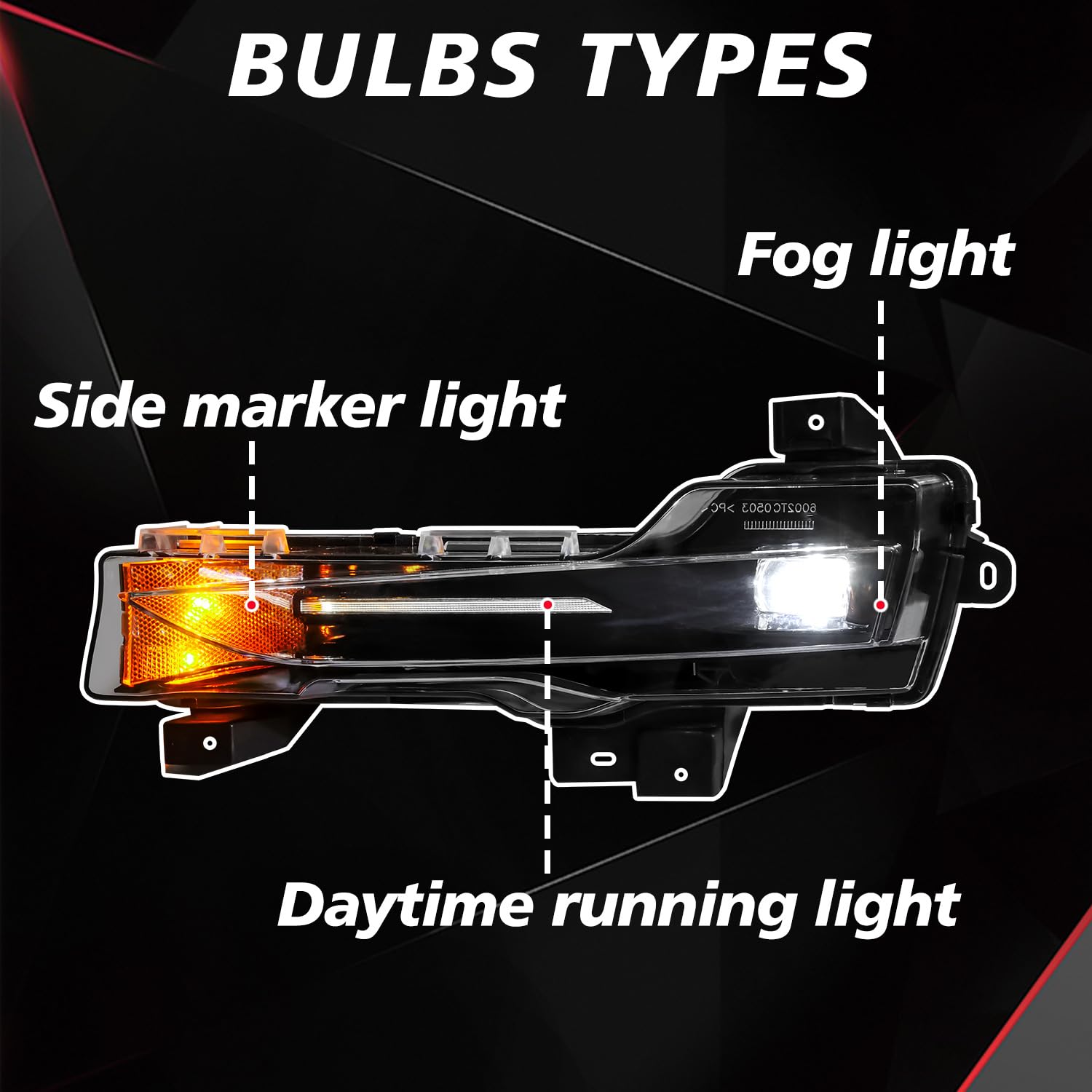 Amazon.com: Qingchijun Led Fog Lights Drive Side Fog Lamps