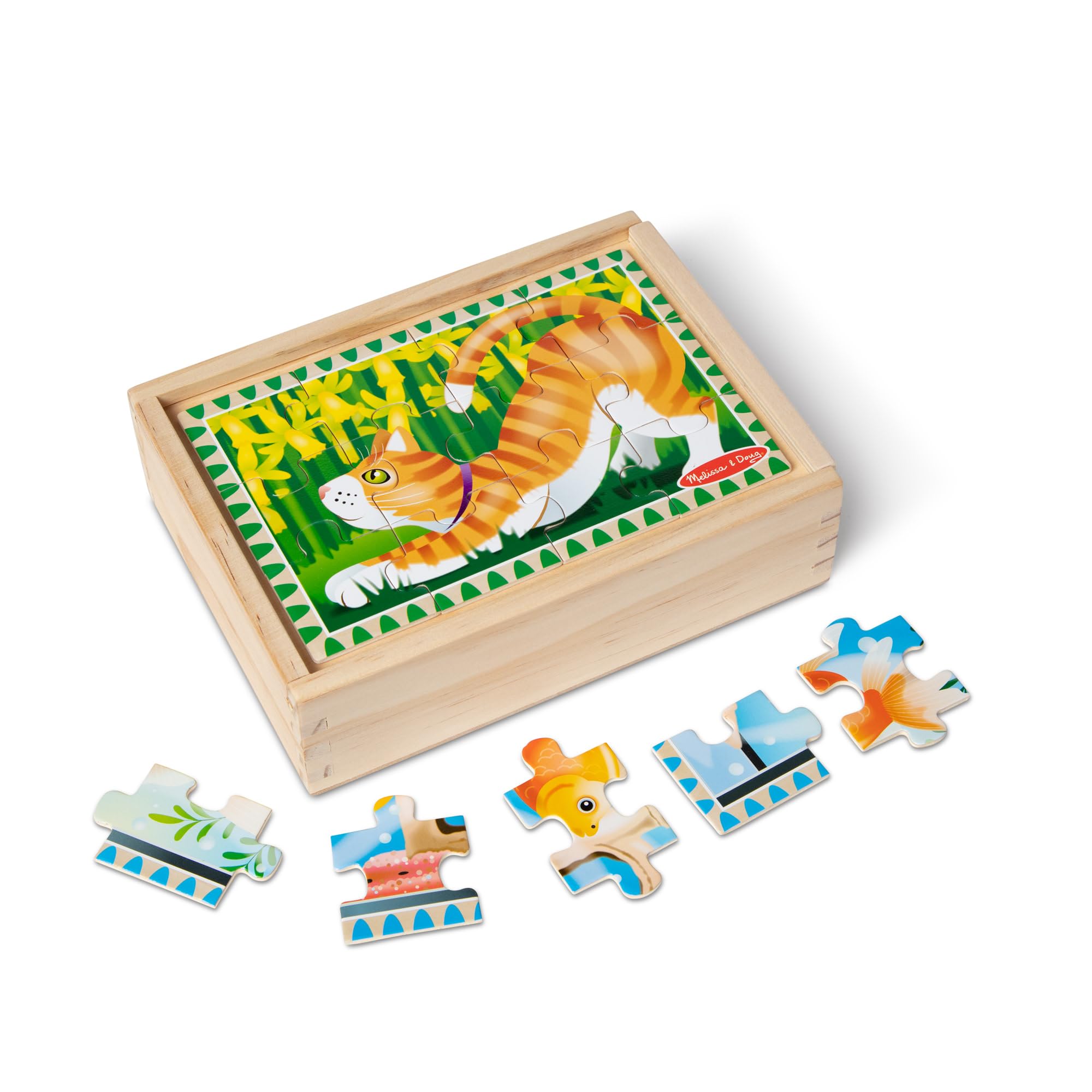 APPLE FARM アップルソフトベストコレクション 1984年 Melissa & Doug 13790 Ahşap 12X4 Yapboz Seti Evcil Hayvanlar