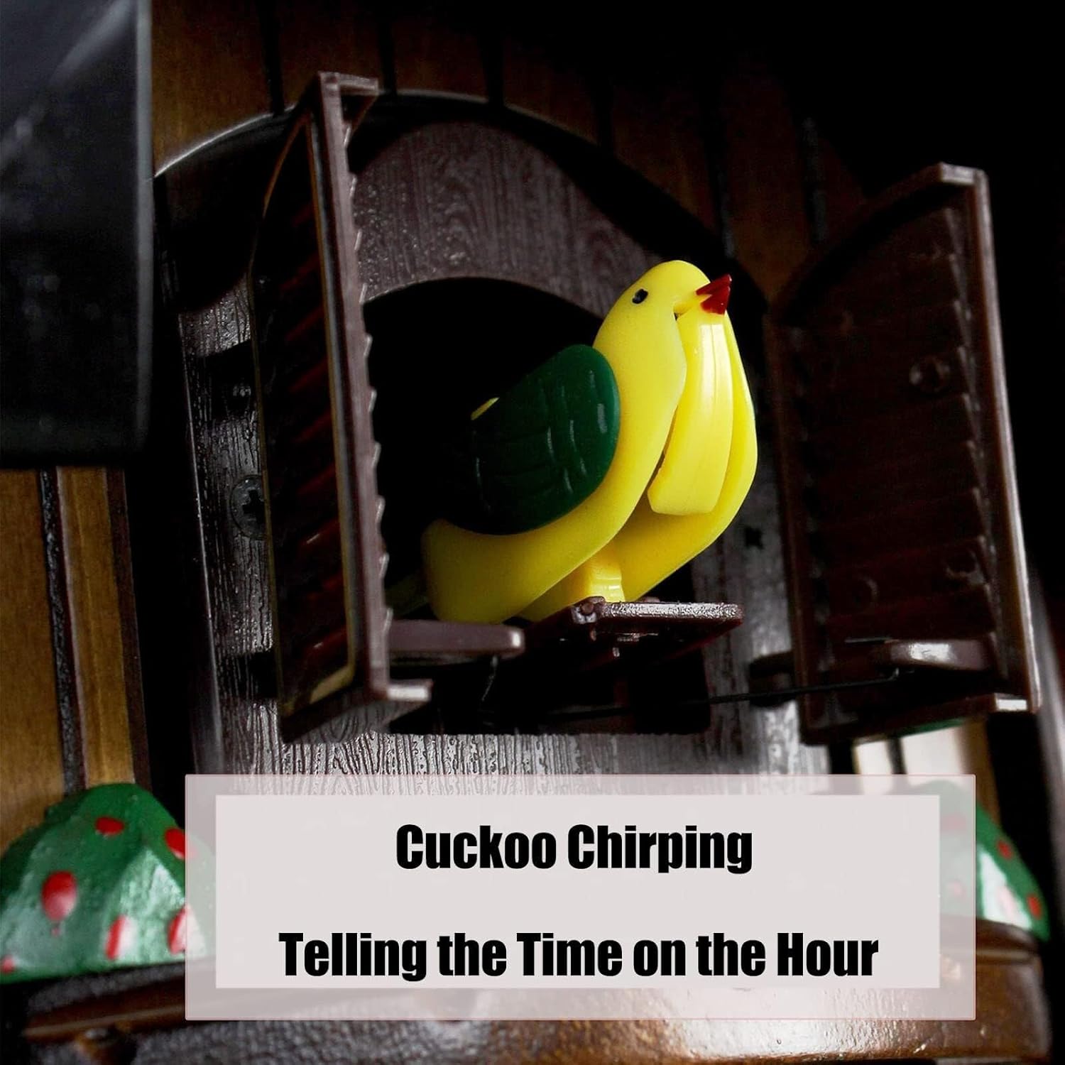 Wall Clock,Cuckoo Clocks,Cuckoo Clocks for Wall,Handcrafted Wall Clock Home Decor Cuckoo Clock Solid Wood Carvings of Trees Clock Wall Decor Brown Decor Home Decor Office Decor