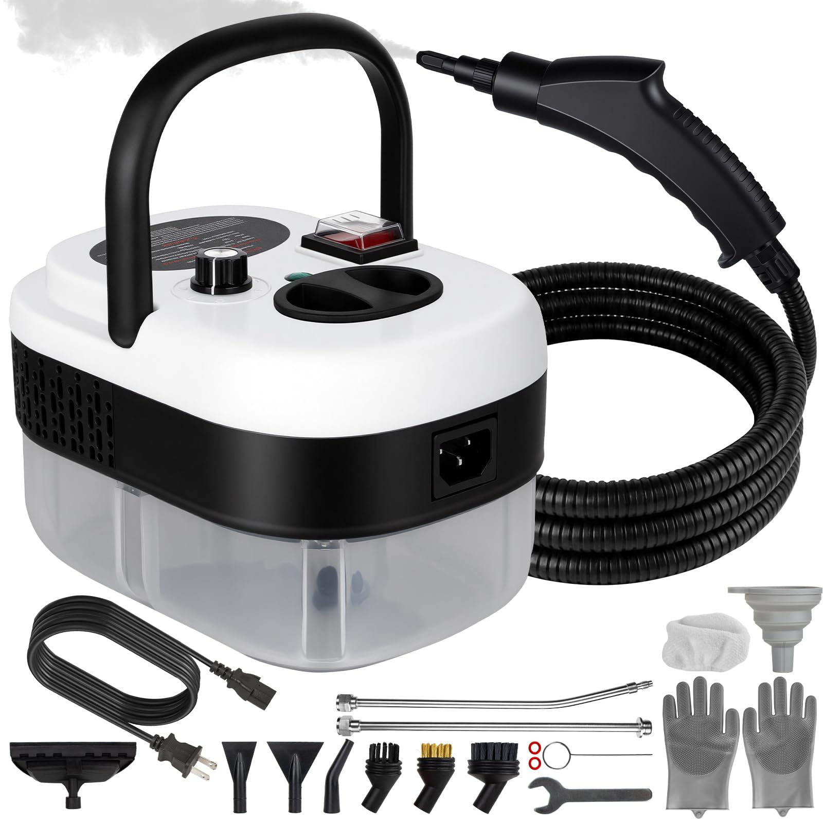 Photo 1 of ***Parts Only*** Negom Steam Cleaner Handheld High Pressure, Portable High Power Steam Cleaner, Handheld Steam Cleaner Cleaning Grout With Large Water Tank & 18 Accessories For Car Floor White