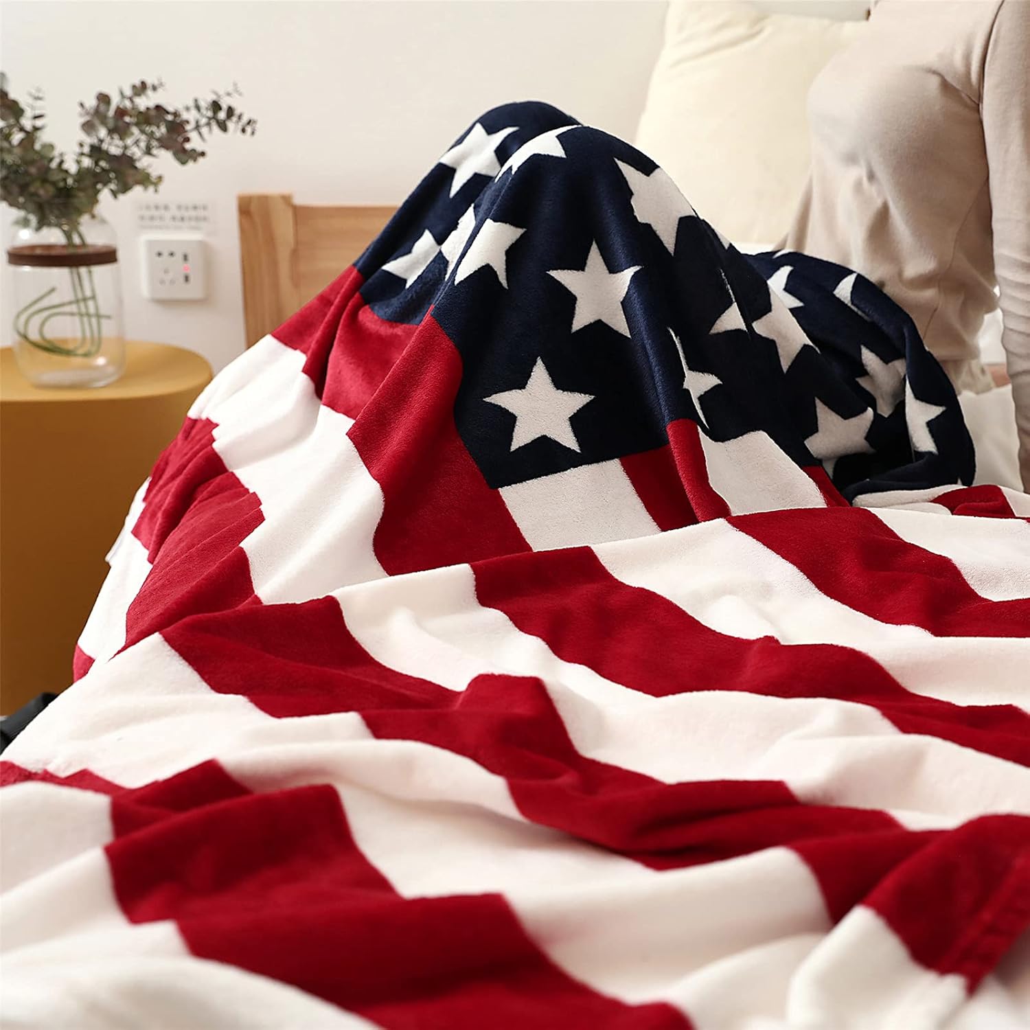 Sviuse American Flag Blanket, Twin Size USA Throw Blanket, American Gifts Blanket for Adults Patriotic Individuals Bed Couch Chair Camping Living Room Office 60x80 inches - Image 7