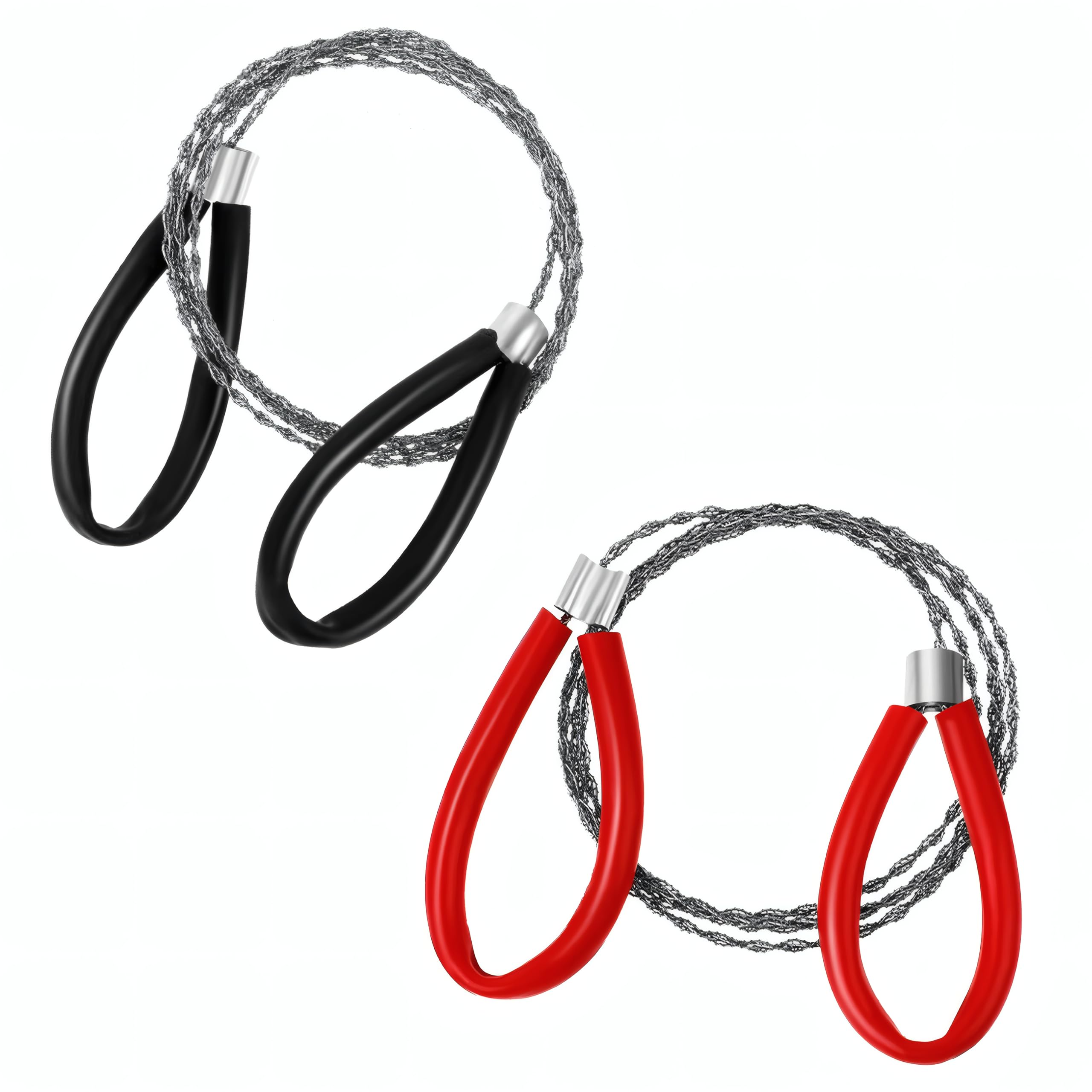 Stainless Steel Cable Saw, 2 PCS Mini Camping Saws Emergency Hand Pocket Survival String Rope Wire Saws Metal PVC Cable Cutting Saw for Home Hiking Hunting Camping, 27.56 Inch-picture-31