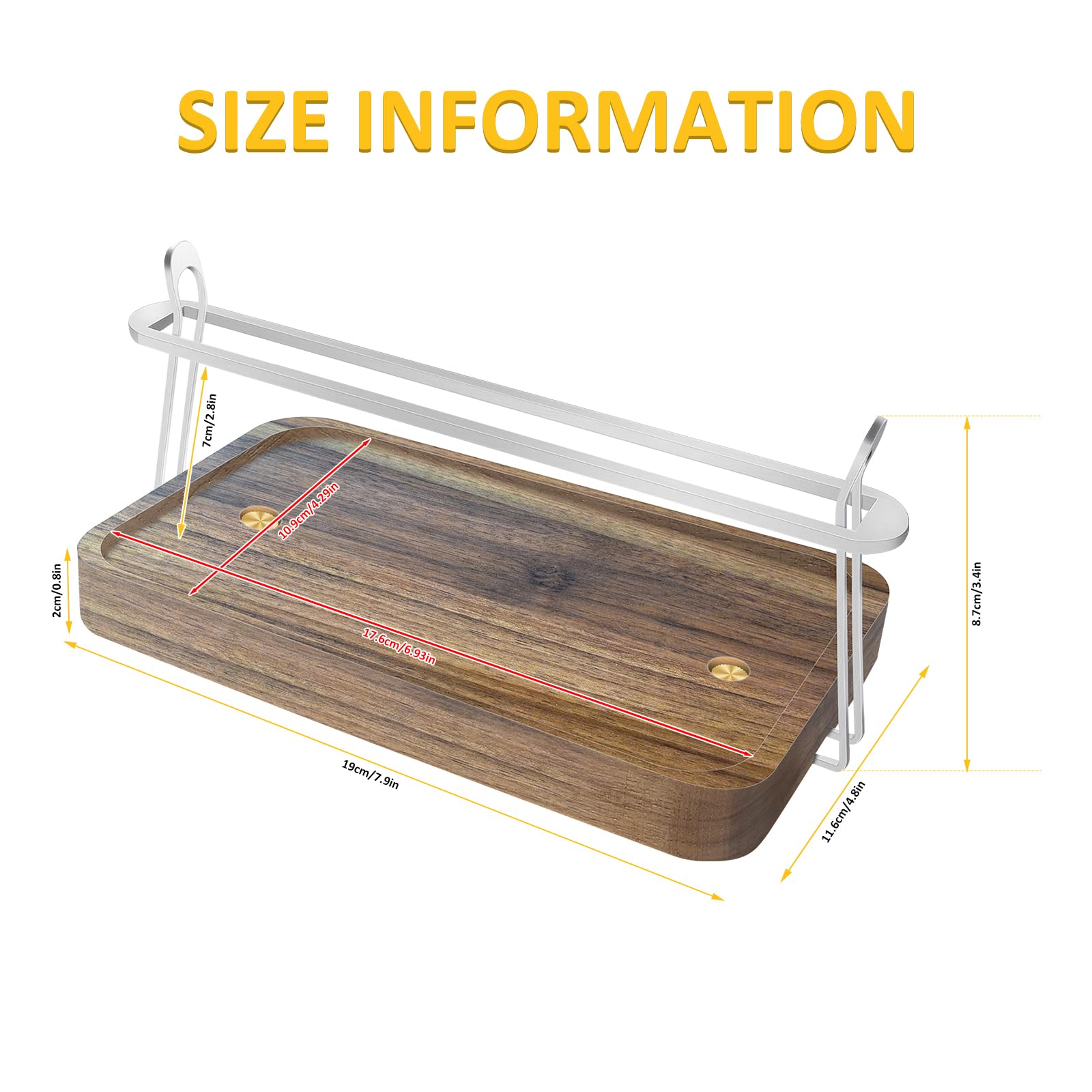 Napkin Holder for Table,Wood W Stainless Steel Napkin Dispenser,Napkin holders with Weighted Center Bar for Kitchen,Bar Cocktail Paper Towel Napkin Holder Flat (HTMZJJGRAY)