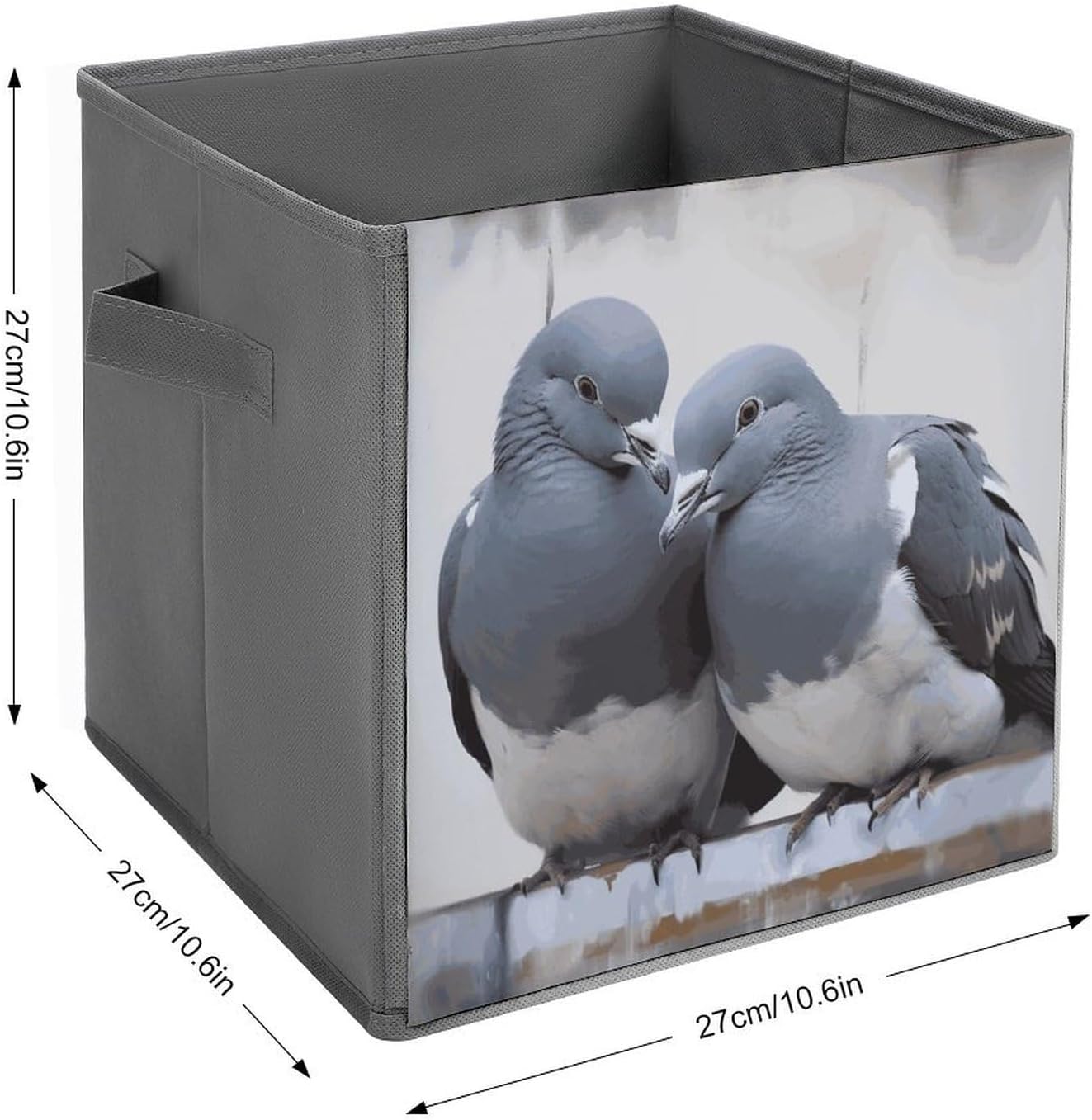Folding Storage Bins Oxford Fabric Clothes Storage Boxes with Handles | Doves Cube Organizer, Easy to Store, Multi Functional Cube Storage Organizer for Office Bedroom