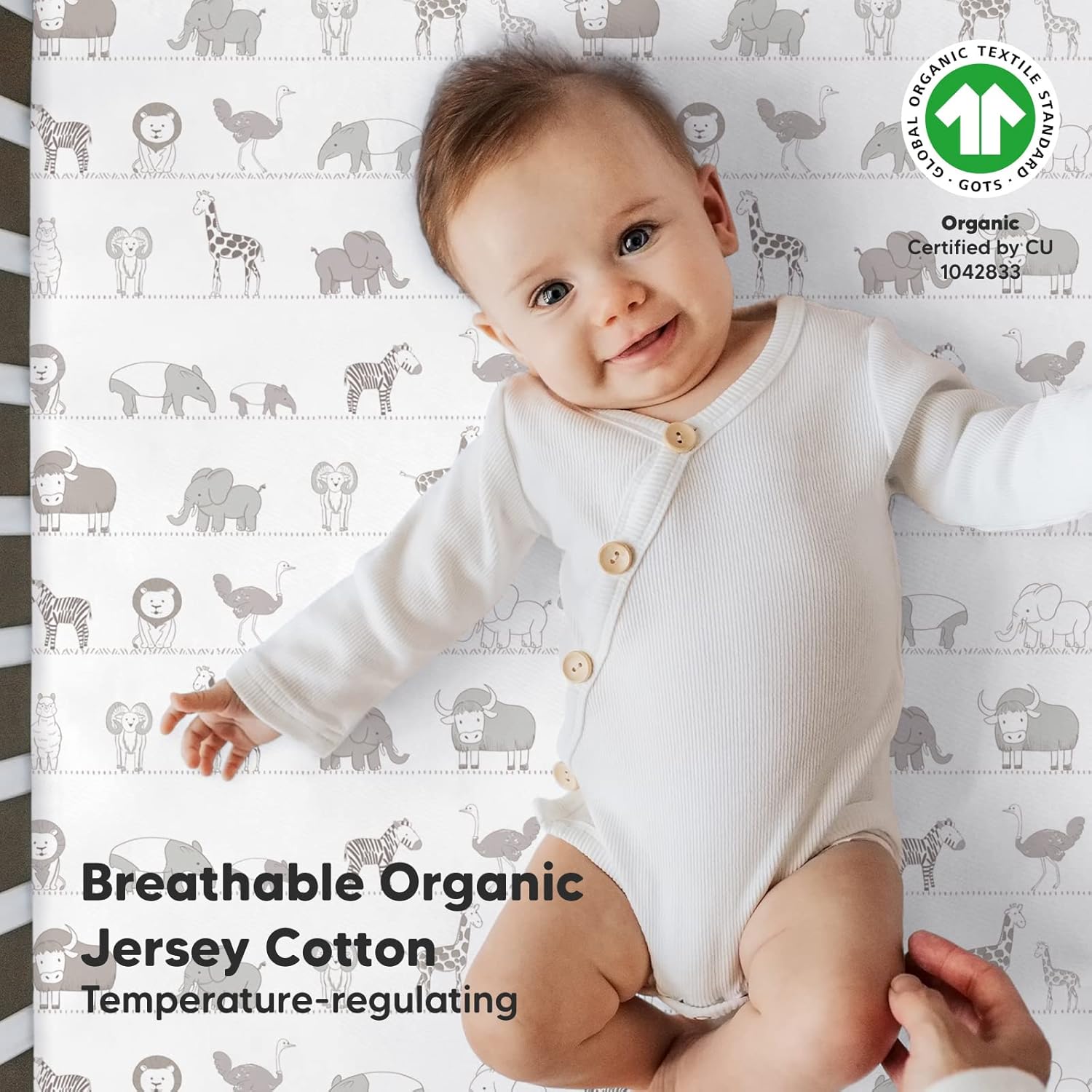 KeaBabies 2-Pack Organic Crib Sheets - Jersey Fitted Crib Sheet - Organic Baby Crib Sheets Neutral - Crib Mattress Sheet