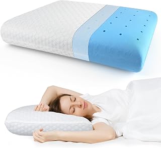 inight Memory Foam Pillows, for Sleeping, Soft Tex Pillow, Bed Pillows for Back Sleepers & Side Sleepers - 1 Pack Standard Size, 5 Inches Loft
