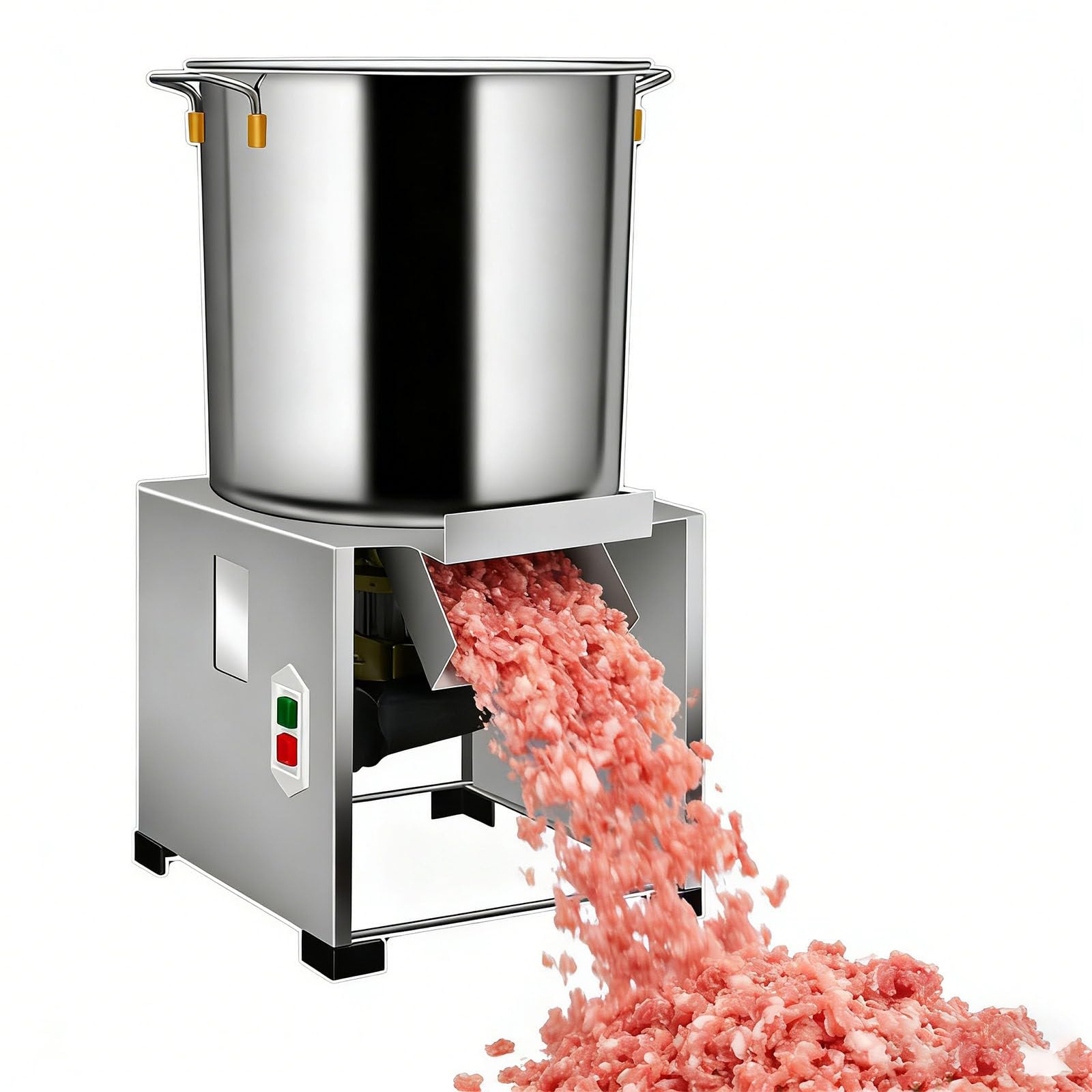 Robot da Cucina Commerciale, Tritatutto Elettrico per Verdure da 1800 W, in Acciaio Inox Spesso, 3500 Giri/min, per mangimi per Animali, Verdure, Cereali, Arachidi, Zenzero, Aglio
