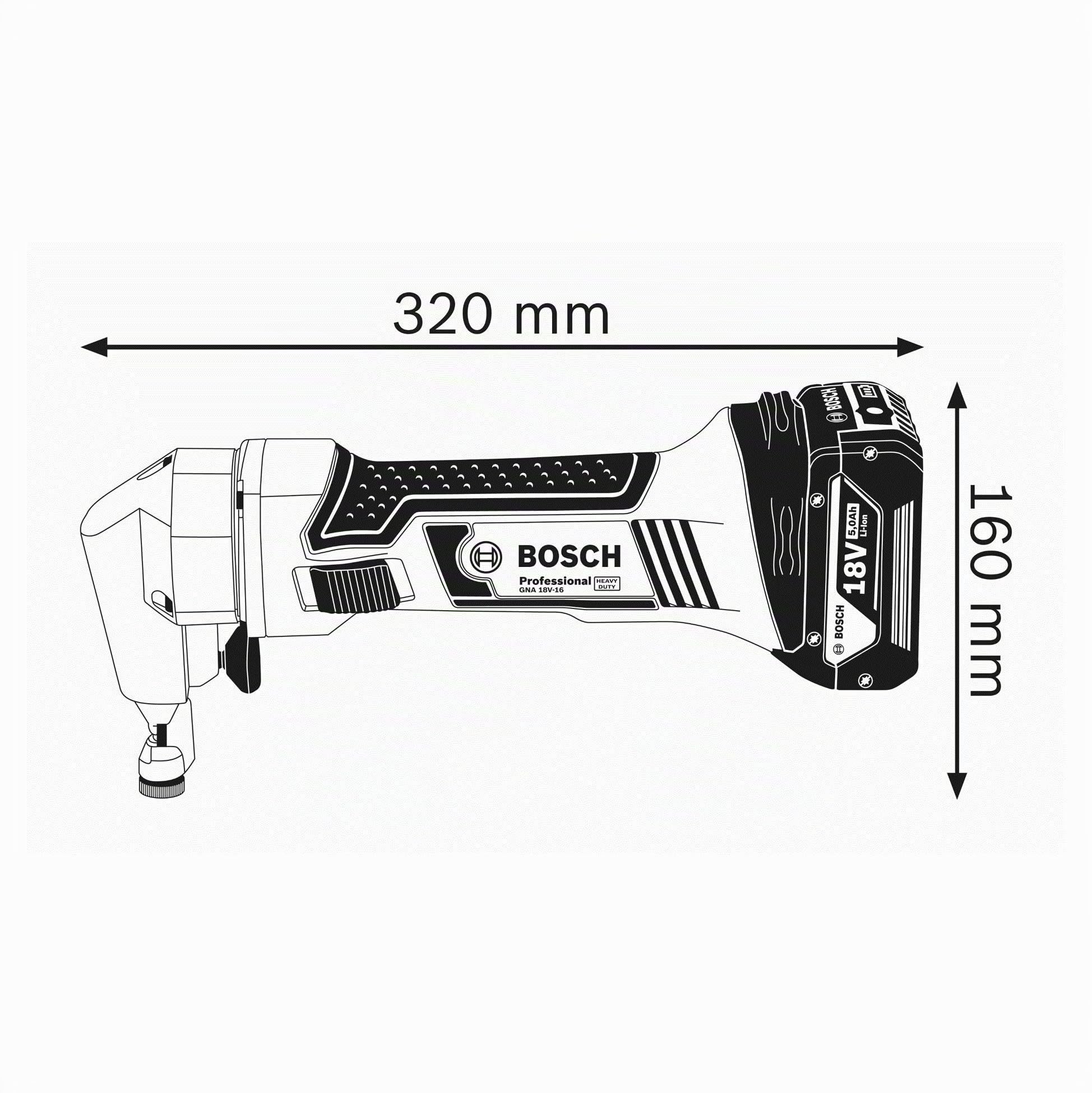 Bosch Professional 18V System grignoteuse sans-fil GNA 18V-16 (sans batterie ni chargeur)