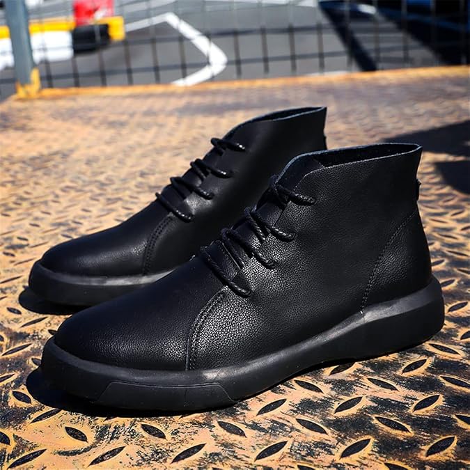 LEADER SHOW Men's Classic Chukka Boot Casual Lace Up Dress Shoes Ankle Desert Boots