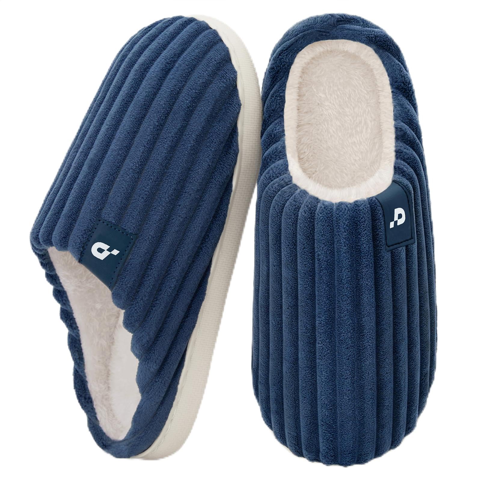 Coswind Pantofole Donna Uomo Invernali Calde Ciabatte Casa in Memory Foam | Velluto Coste, Fodera in Peluche, Morbide & Comode Slippers, Antiscivolo, Interno e Esterno