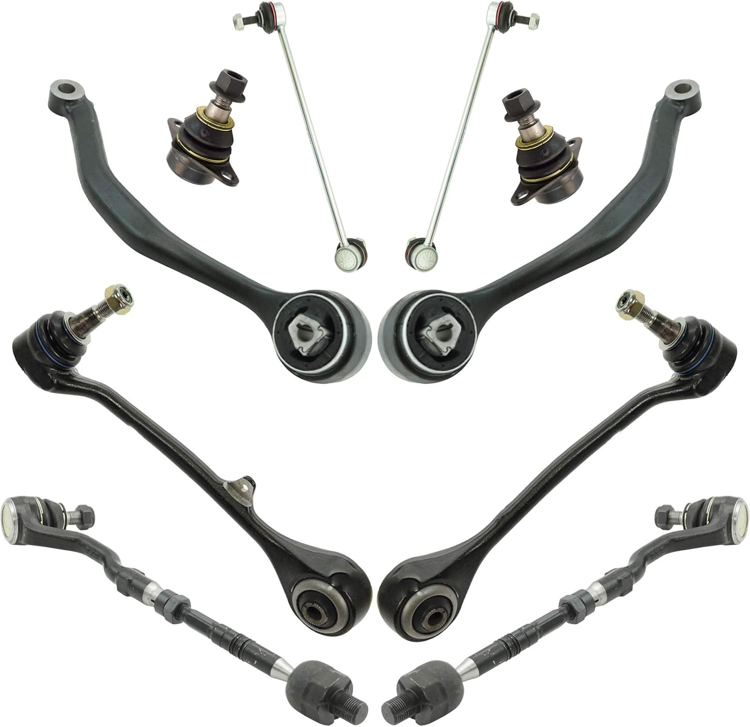 TRQ Front Control Arm Tie Rod Ball Joint Sway Bar Link