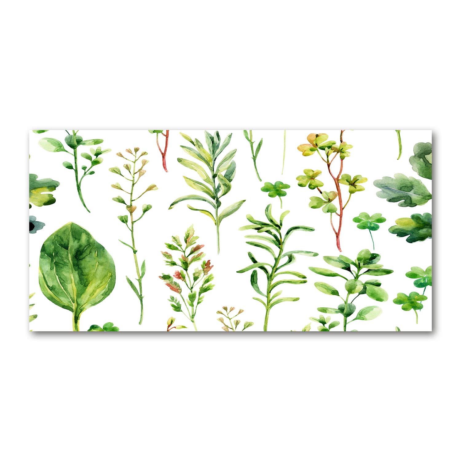 Tableau en verre acrylique 120x60 cm Tulup décoration nature herbes vertes