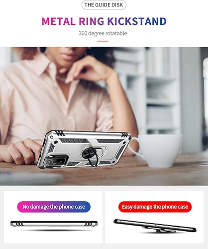 Miniatura 6 de Jielangxin Keji Funda para Xiaomi Redmi Note 10 4G, con soporte giratorio para Xiaomi Redmi Note 10S M2101K7BGRedmi Note 10 4G M2101K7AG M2101K7AI