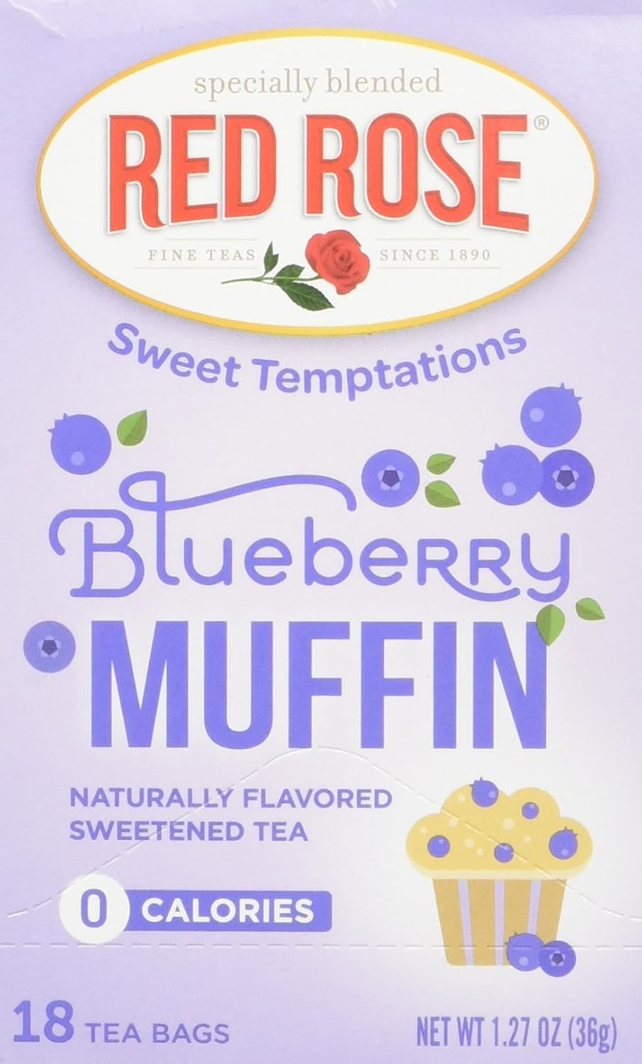 Red Rose Blueberry Muffin Tea, 18 ct (pack of 2)
