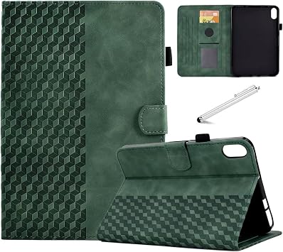 Fancity Case for iPad A16 11th 10th Generation 11/10.9 Inch, 2025 2022 | Premium Suede Leather Protective Case with Kickstand Pencil Holder, Magnetic Cover and Smart Auto Wake/Sleep, Green
