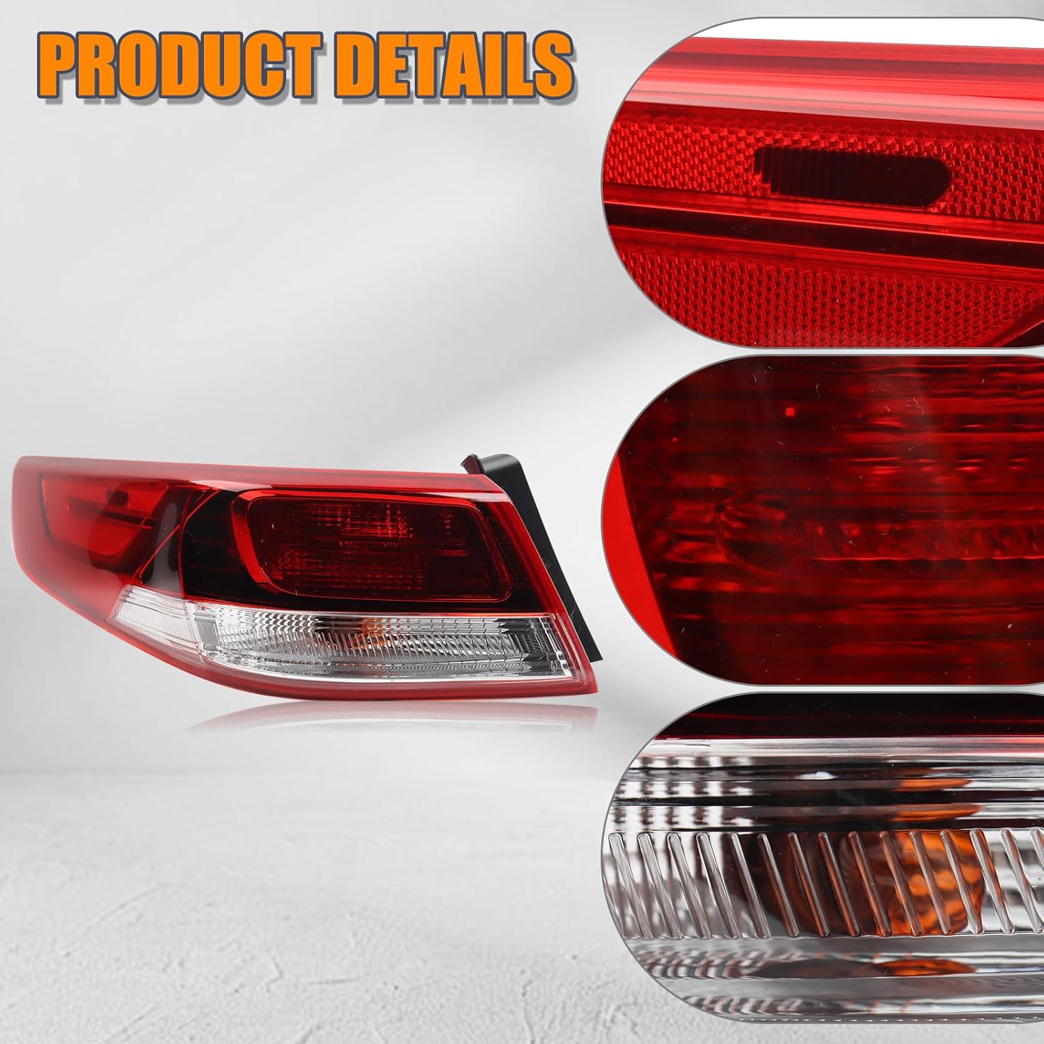 Left Halogen Tail Light Assembly Compatible With 2016-2020 Kia Optima Tail Lamp Left Driver Side Replacement KI2804130 92401D5000 11695600