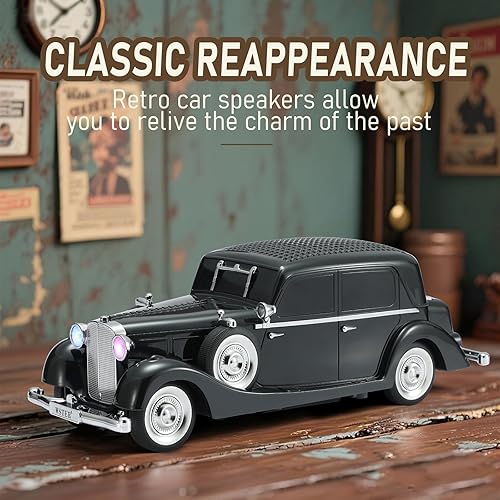 Miniatura 3 de WS1934 - Altavoz Bluetooth con diseño de camión retro con sonido HD, radio fm, emparejamiento TWS, luces LED de fiesta, enlace manos libres,