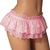 Sissy Lace Panties Mens Ruffled Panties Thongs Mini Skirt Thongs Gay Lingerie Color : Pink, Size : 1pc One Size