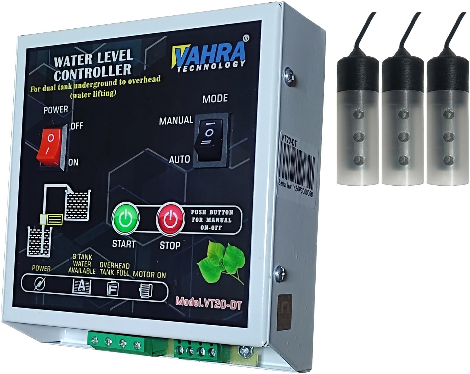 Fully Automatic for Over Head Tank Water Level Controller with 3 Sensor auto ON After Tank Level Down,auto Off After Tank Level Full,