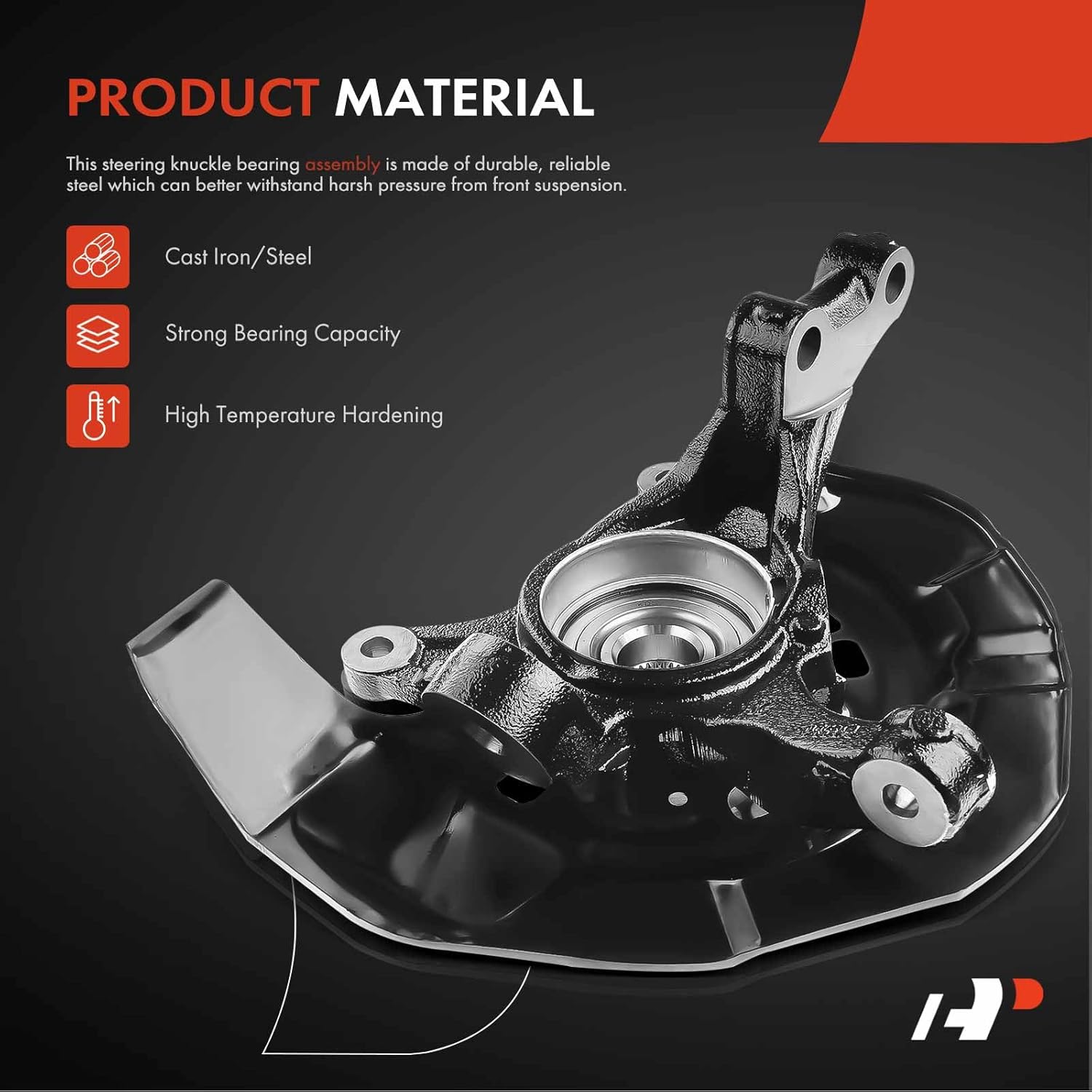 A-Premium Front Right Steering Knuckle & Wheel Bearing Hub Assembly Compatible with Toyota Camry XLE SE & Lexus ES330, 2004 2005 2006, with 5-Lug, Passenger Side