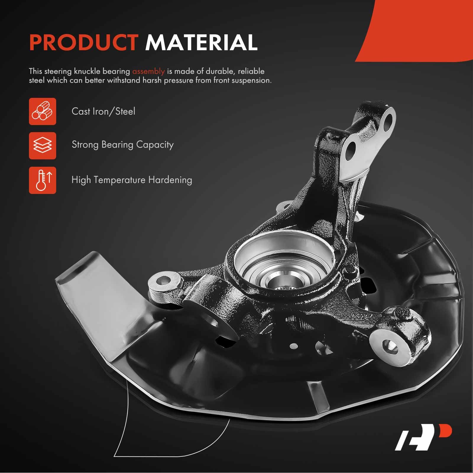 Knuckle Assembly Wheel Hubs & Bearings For Toyota Camry Front RH Steering Knuckle & Wheel Hub Bearing For Toyota Camry 2004 - 2006 2.4L Hub Caps For Toyota Camry Baleros Delanteros - Foto 6