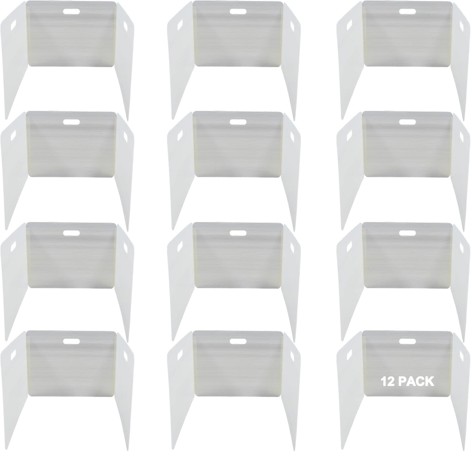 Privacy Shields 12 Pack Durable Easy Carry Plastic Desk DividersEasy