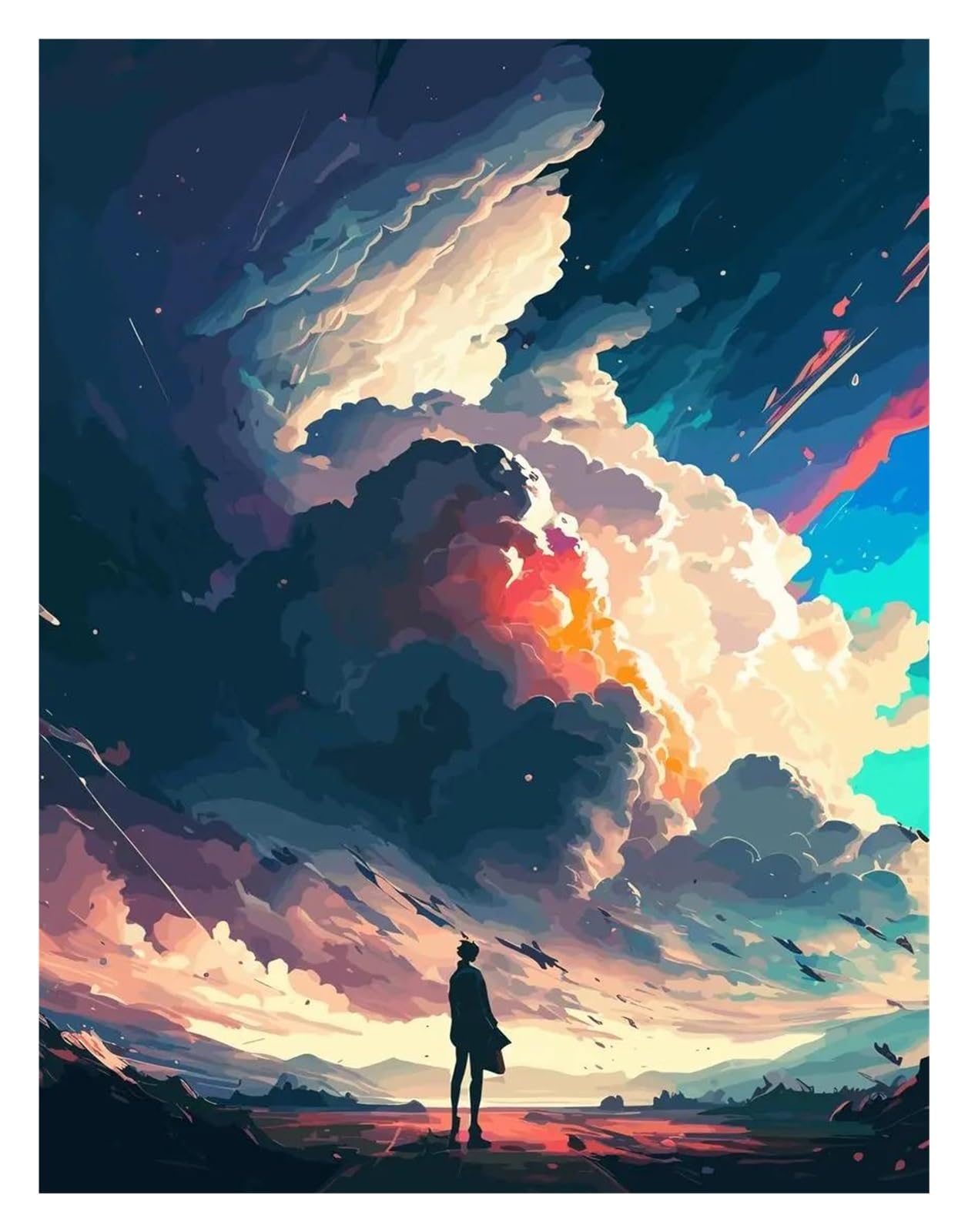 Cuadro sobre lienzo XENITE con impresión de alta definición en estilo vectorial de 40x60 cm