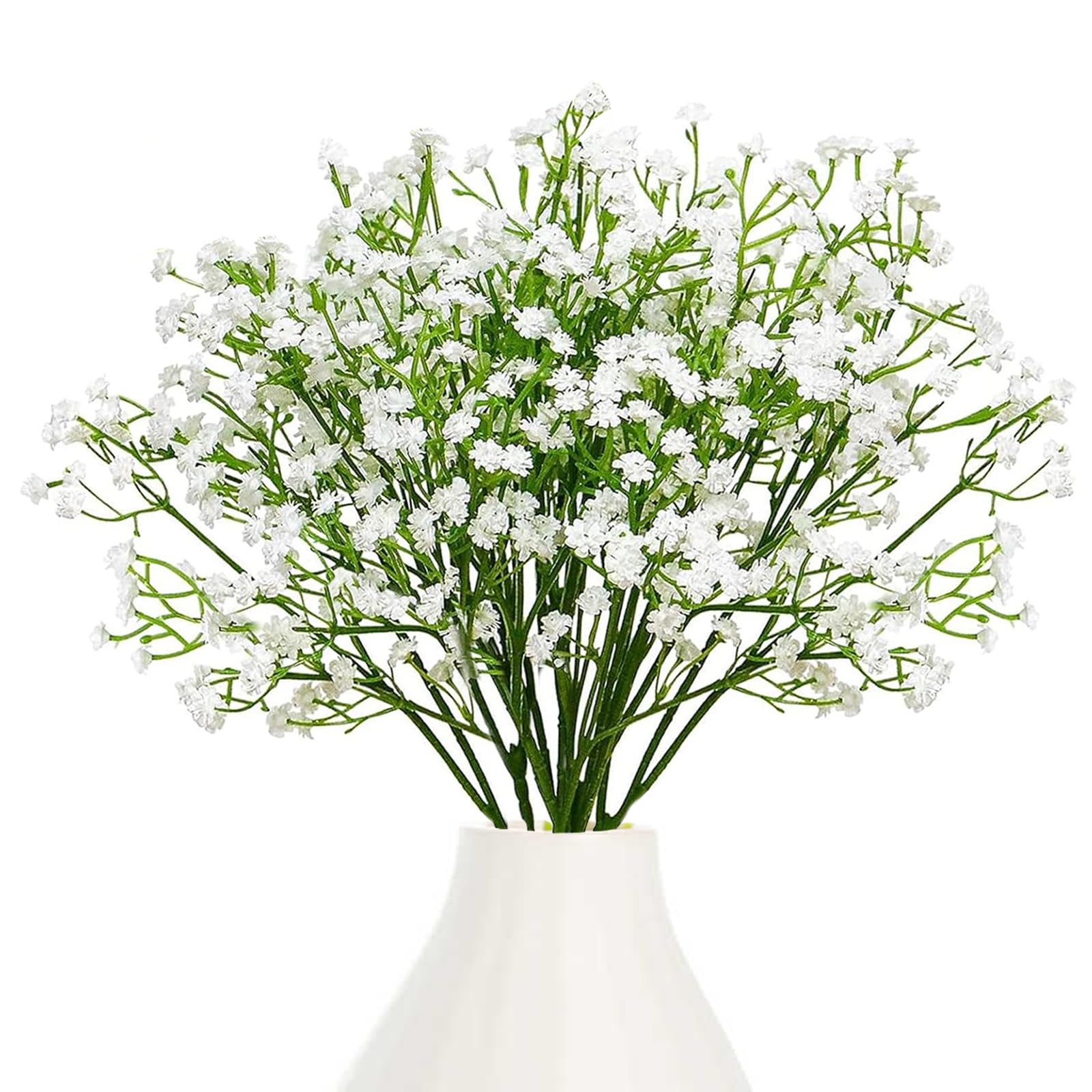 Baby Breath Flowers Artificial 18 Pcs Fake Artificial Gypsophila Flowers White Faux Babys Breath Flower Bouquet for Wedding Home image 3