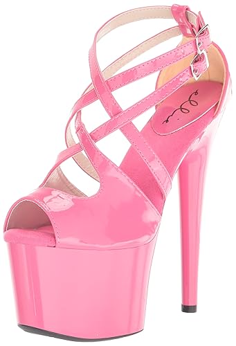 Ellie Shoes Women's 709-tina Heeled Sandal - 6 - Fuchsia