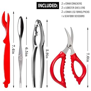 Le Crabe aux pinces d'or『金のはさみのカニ』レッカー車 304ss Seafood Crab Cracker Pliers - Crab Cracker and Seafood
