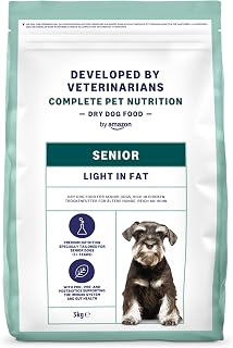 by Amazon Premium Dry Dog Food for Senior dogs, Light in fat and rich in chicken, 3kg, 1 pack