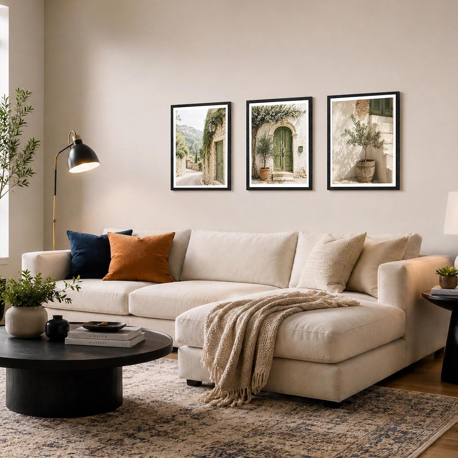 Framed Mediterranean Art Set of 3, Olive Tree Prints, Pictures Wall Decor image 4