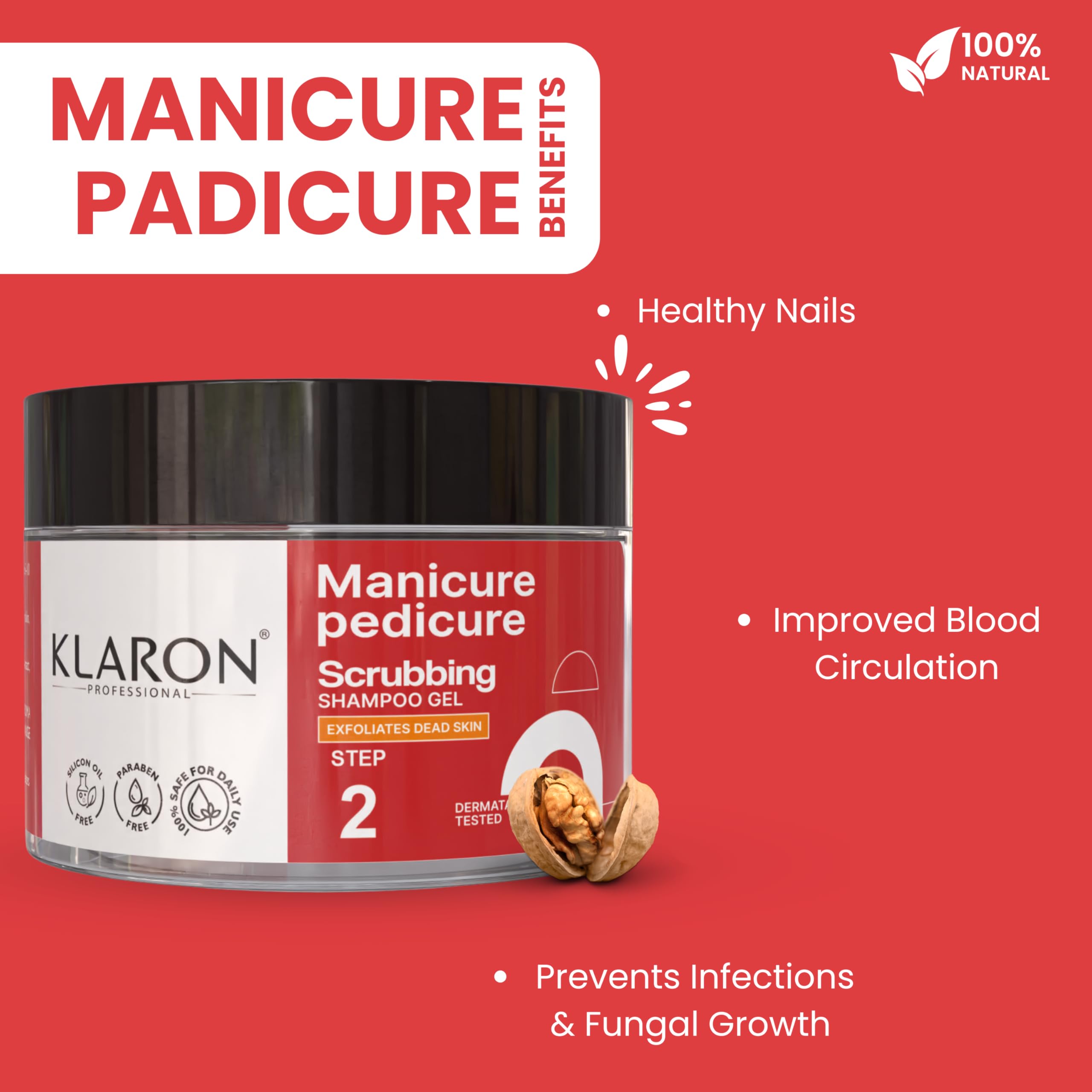 Manicure & Pedicure Scrub Gel | 225g | Unisex Hand & Foot Care