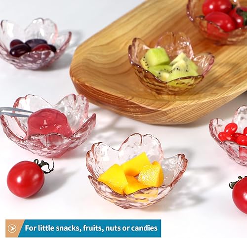Miniatura 5 de 8 platos de cristal para salsa de soja Sakura, lindos mini cuencos de postre, pequeños platos apilables para aperitivos, condimentos, aperitivos,