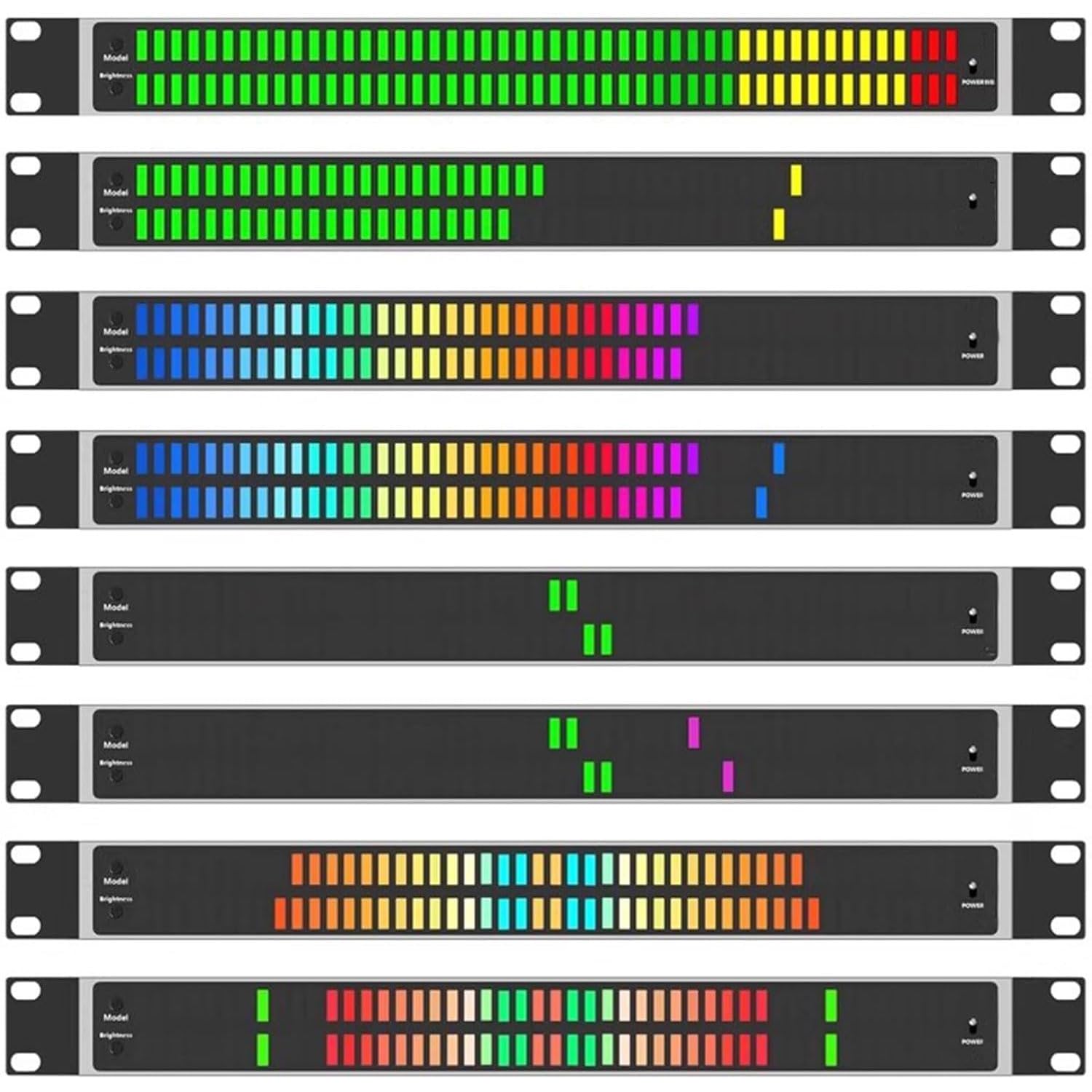 RGB, wskaźnik poziomu rytmu muzyki, światło LED z 8 trybami, regulacja jasności, urządzenie wizualizacyjne do studia, domowej rozrywki, spotkań rodzinnych
