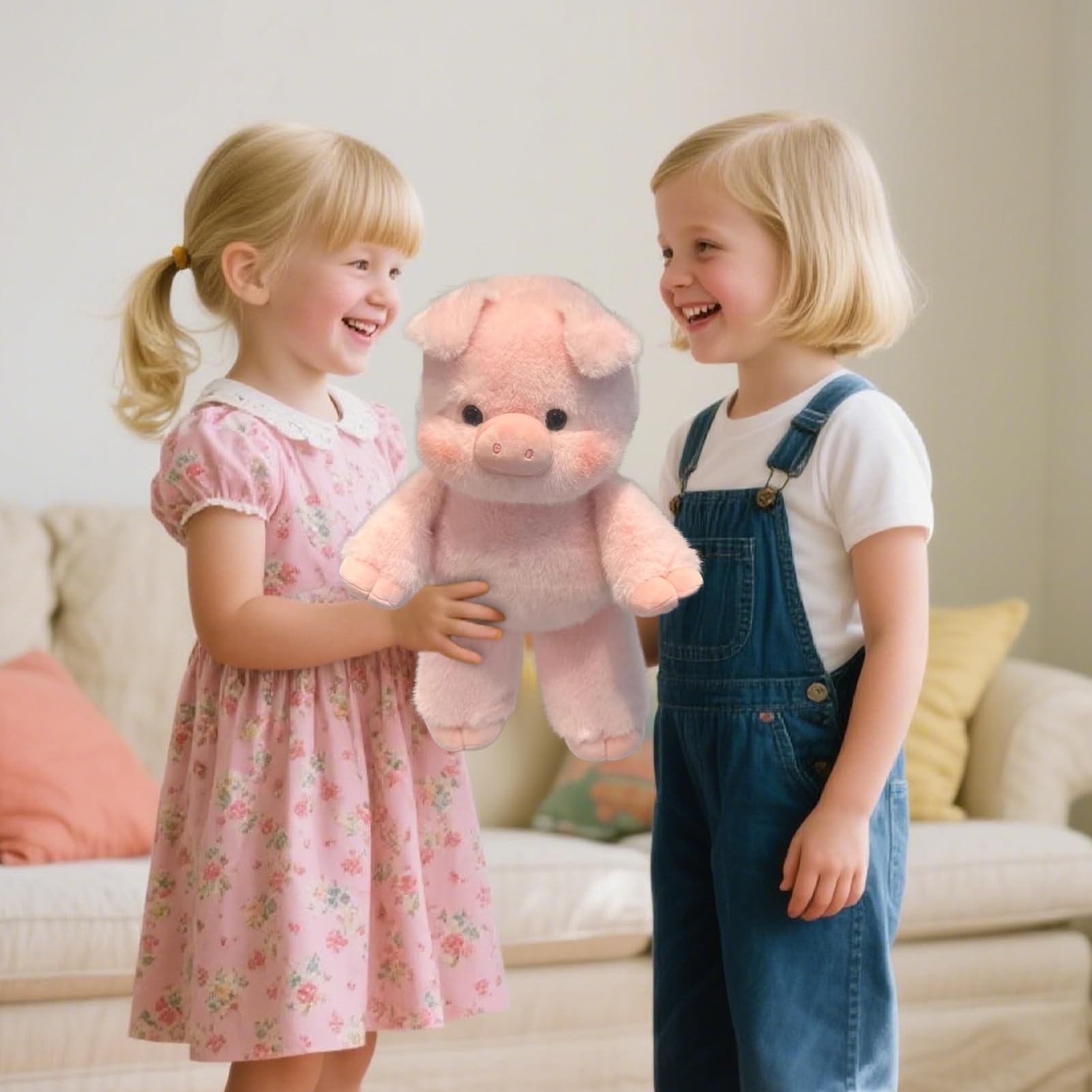 XJBTBA Stofftier – weicher Tierplüsch, gemütliches Dekokissen für Kinder, dekoratives Design, vielseitig einsetzbar, kuscheliger Plüsch, Kleinkinderzubehör für Erwachsene, Schlafzimmer, Wohnzimmer,