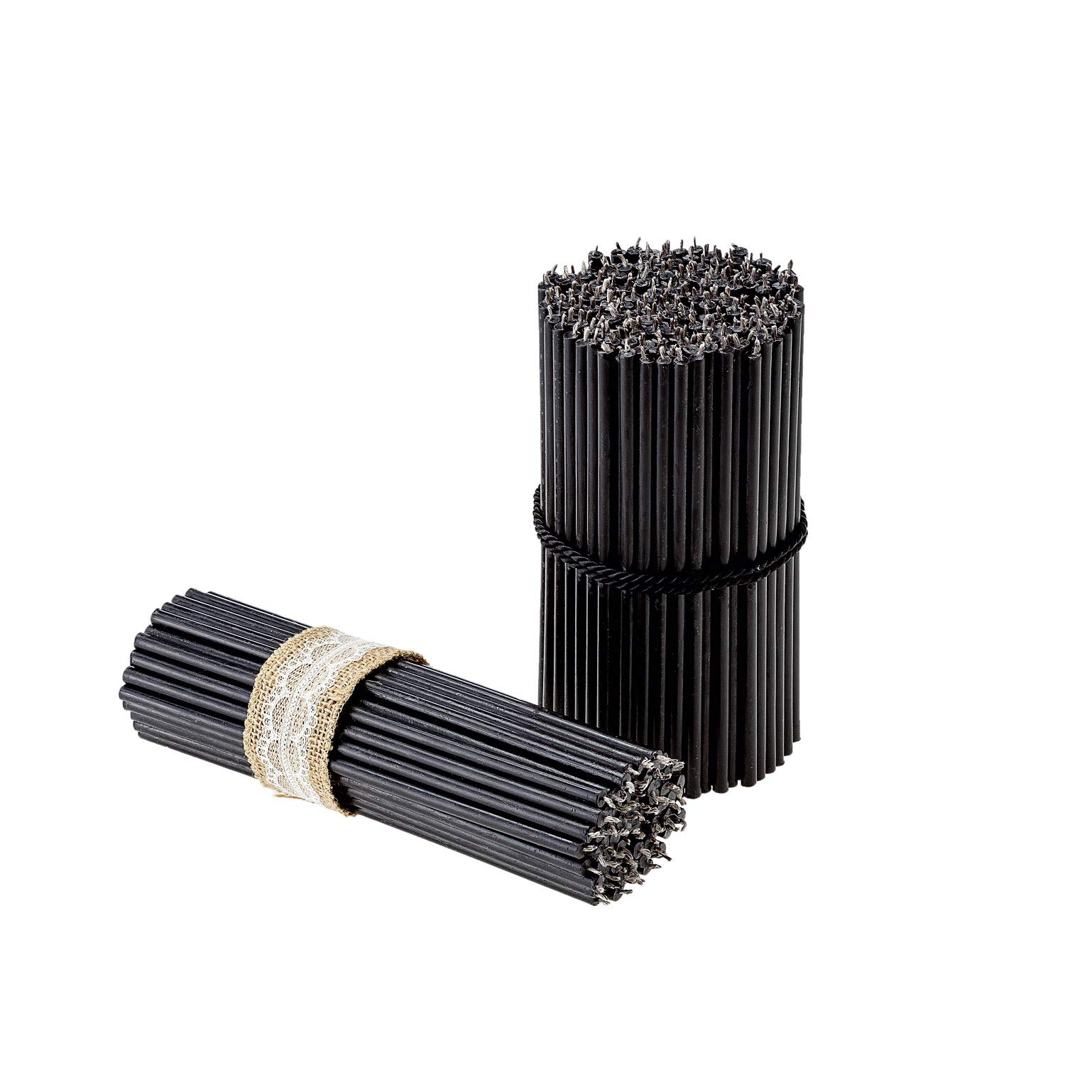 Danilovo Velas de Cera de Abeja (Negro) – Velas Ortodoxas Para Oración, Rituales, de Decoración de Mesa, N100, Altura 16,5 cm, 50 Unidades