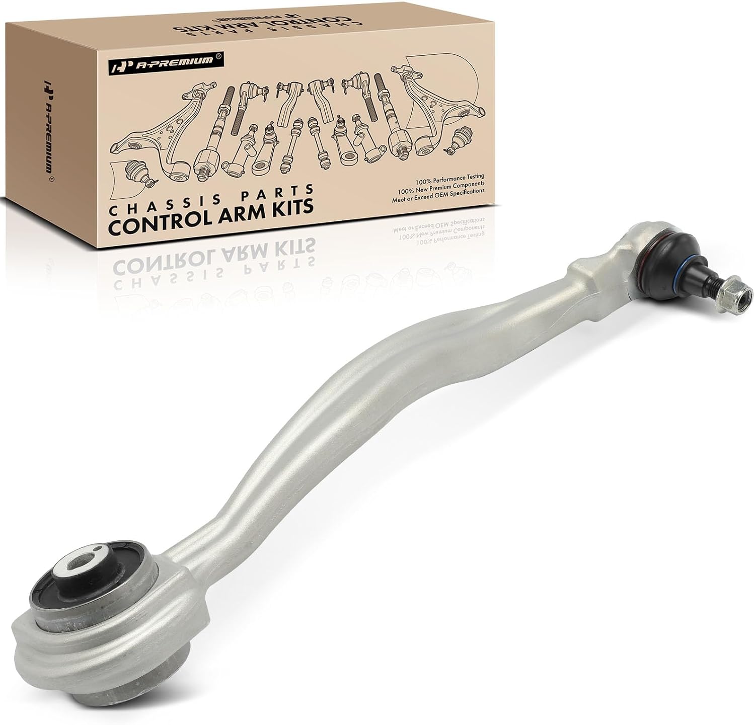 A-Premium Front Right Forward Lower Control Arm, with Ball Joint & Bushing, Compatible with Mercedes-Benz C300 2008-2014, C350 2012-2015