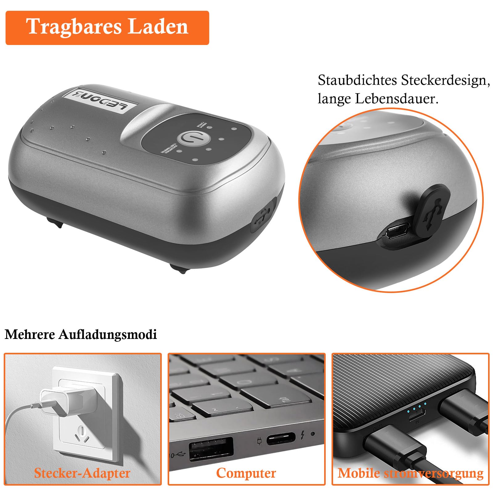 FEDOUR Przenośna pompka powietrza do akwarium USB, inteligentna pompa tlenowa na baterie, do basenów rybnych o pojemności do 350 l, do wędkowania na świeżym powietrzu, transportu wodnego, rynku