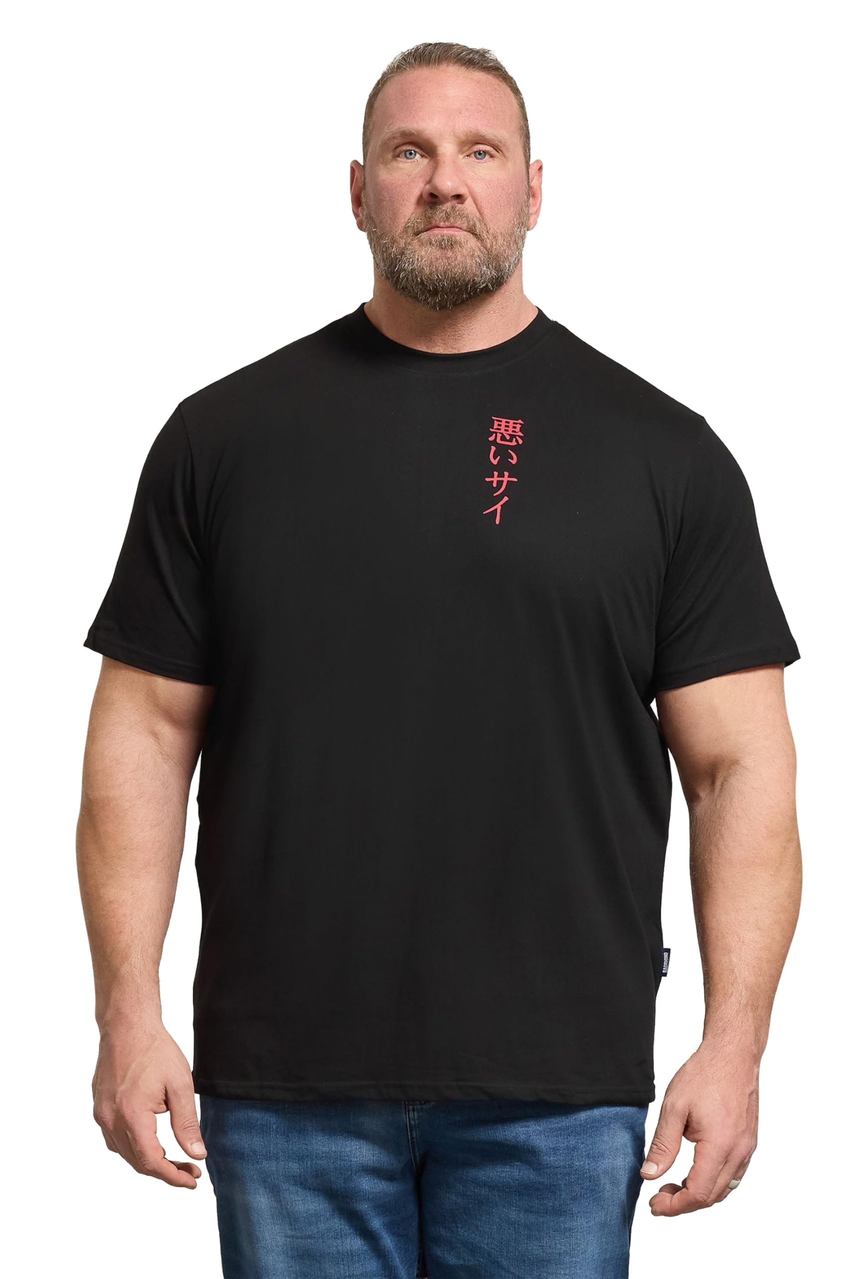 BadRhino Big & Tall Black Rhino Japanese Graphic T-Shirt - Men's - Plus Size Curve