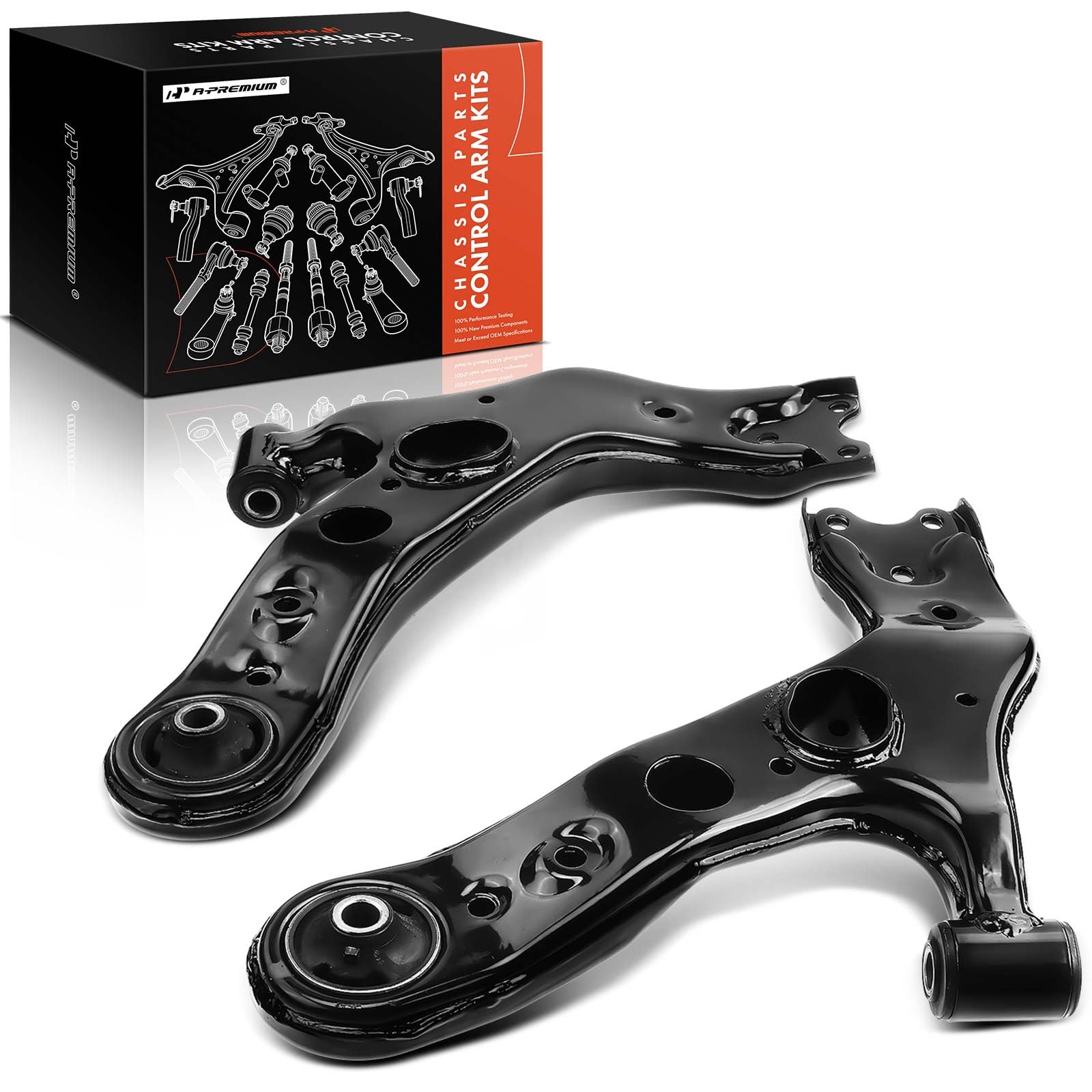 4-Piece Front Suspension Kit - Lower Control Arms & Sway Bar Links With Non-Tear Bushings 7 thumbnail image
