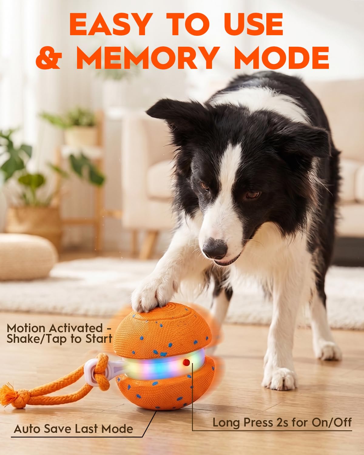 Xeuch Balles interactives à rouler pour chien - Orange