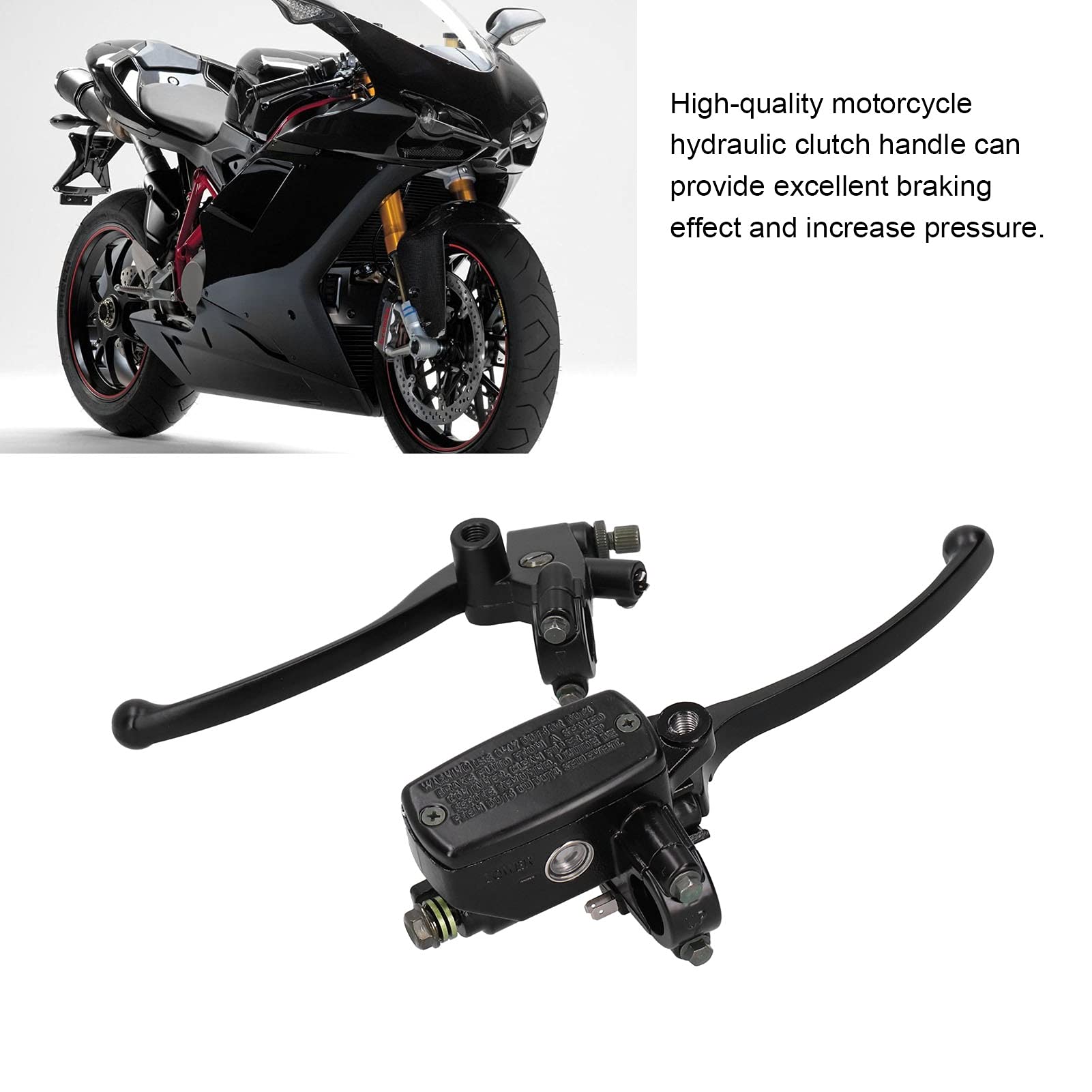 Yctze Motorrad Hydraulische Bremskupplungshebel Ein Paar Links Rechts 22mm Universal Schwarz CNC Aluminiumlegierung Hydraulischer Bremshebel Bremskupplungszylinder