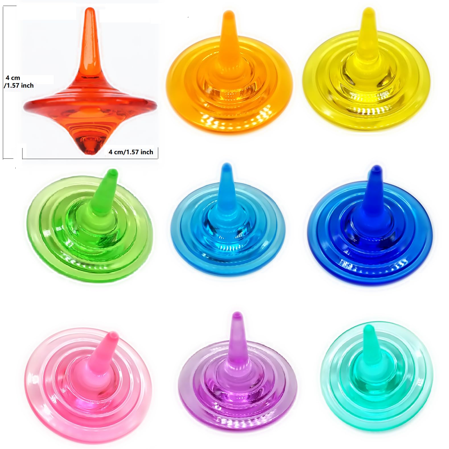 Juguetes giratorios de acrílico para niños, coloridos y duraderos con cristales brillantes para niños y niñas, juego en familia, fiesta, escuela, juego de jardín de infantes, reformulación 5