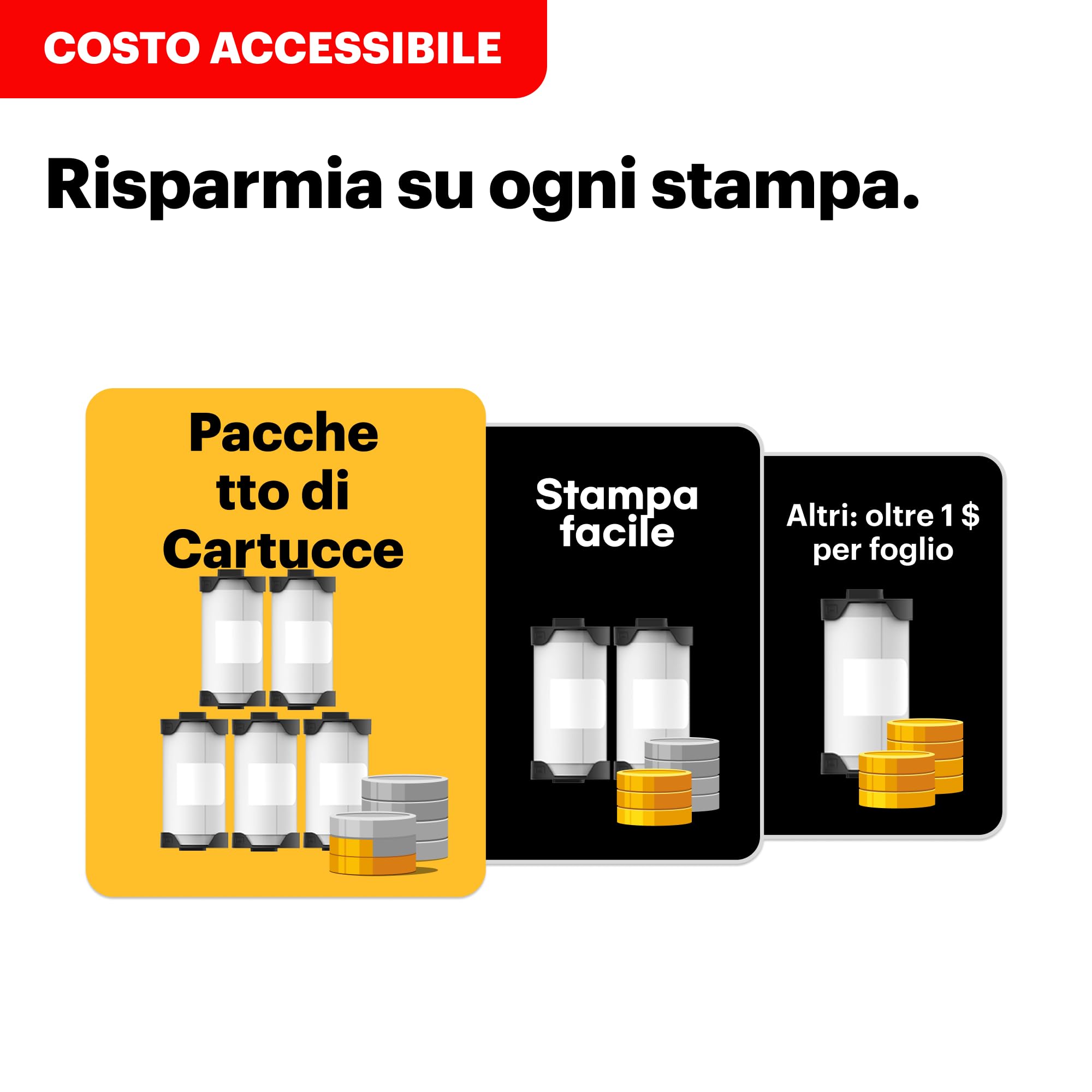 KODAK Memo Shot ERA Fotocamera Digitale Istantanea e Stampante per Etichette, Bianca