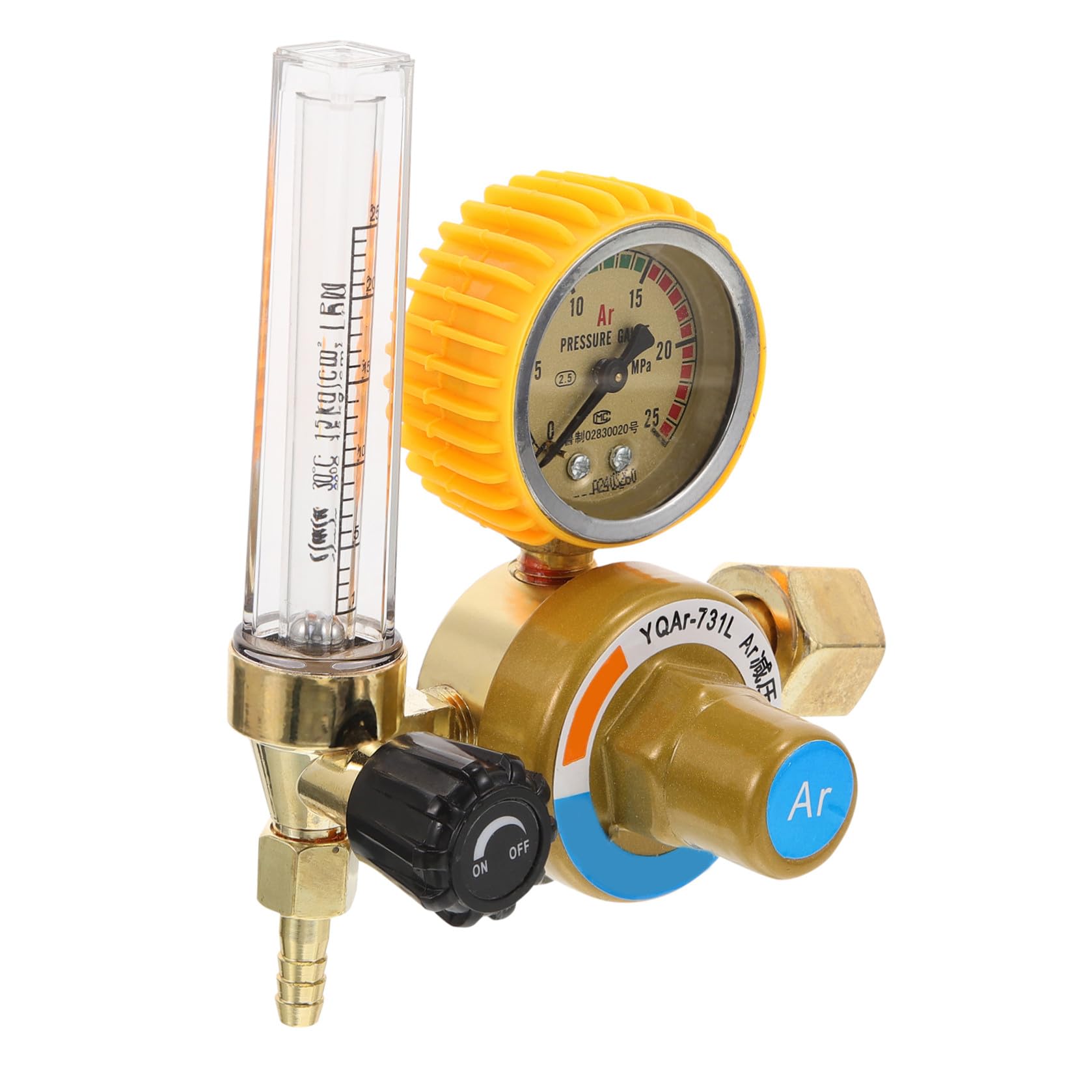 Argon Gasdruckminderer mit Manometer Präzise Argondurchflussregelung Anti Fall Legierung Undpc Material für Schweißerzubehör und Argon Gas