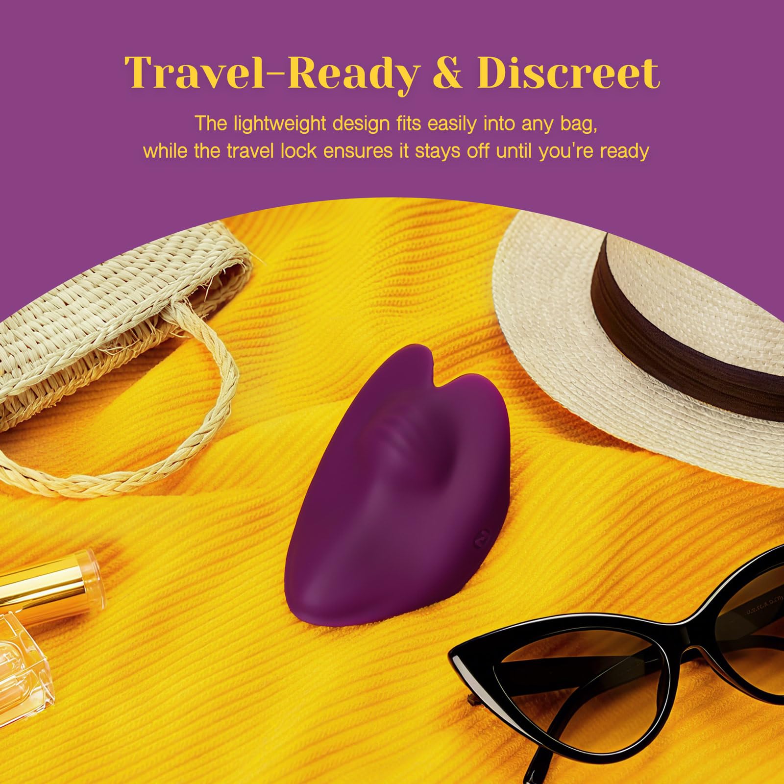 Tracy's Dog Vibrators Sex Toys, Lay-On Palm Vibrator for Women, Nipple & Clitoral Stimulator with 7 Vibrating Modes, Discreet & Waterproof Mini Bullet Adult Sex Toy for Solo & Partner, Pockety: Imperial Purple