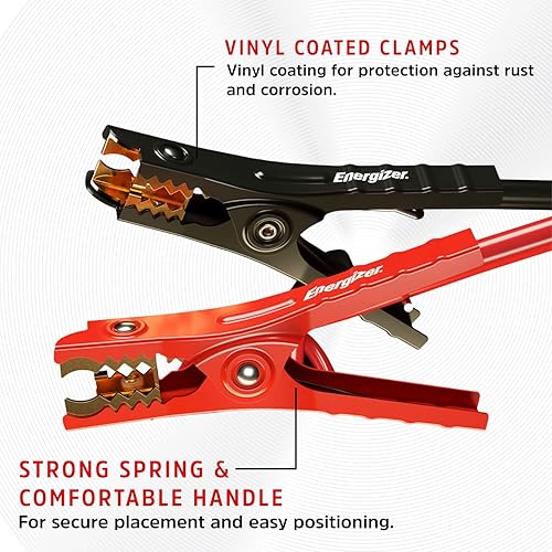 Miniatura 2 de Energizer Cables de arranque resistentes para batería de automóvil, cables de refuerzo automotrices para arrancar baterías muertas o débiles con