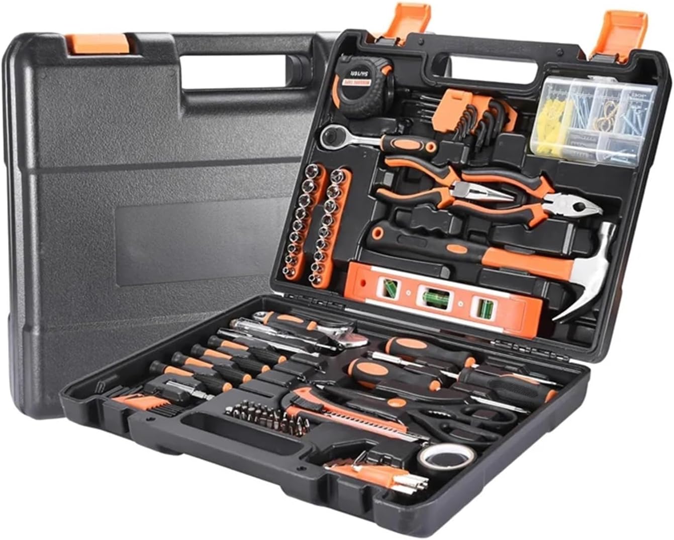 Home Tool Kit with Case Tool Set Compatible with Home Ultimate Tool Box Kit with Durable Screwdrivers Pliers Hammer Wrenches and More