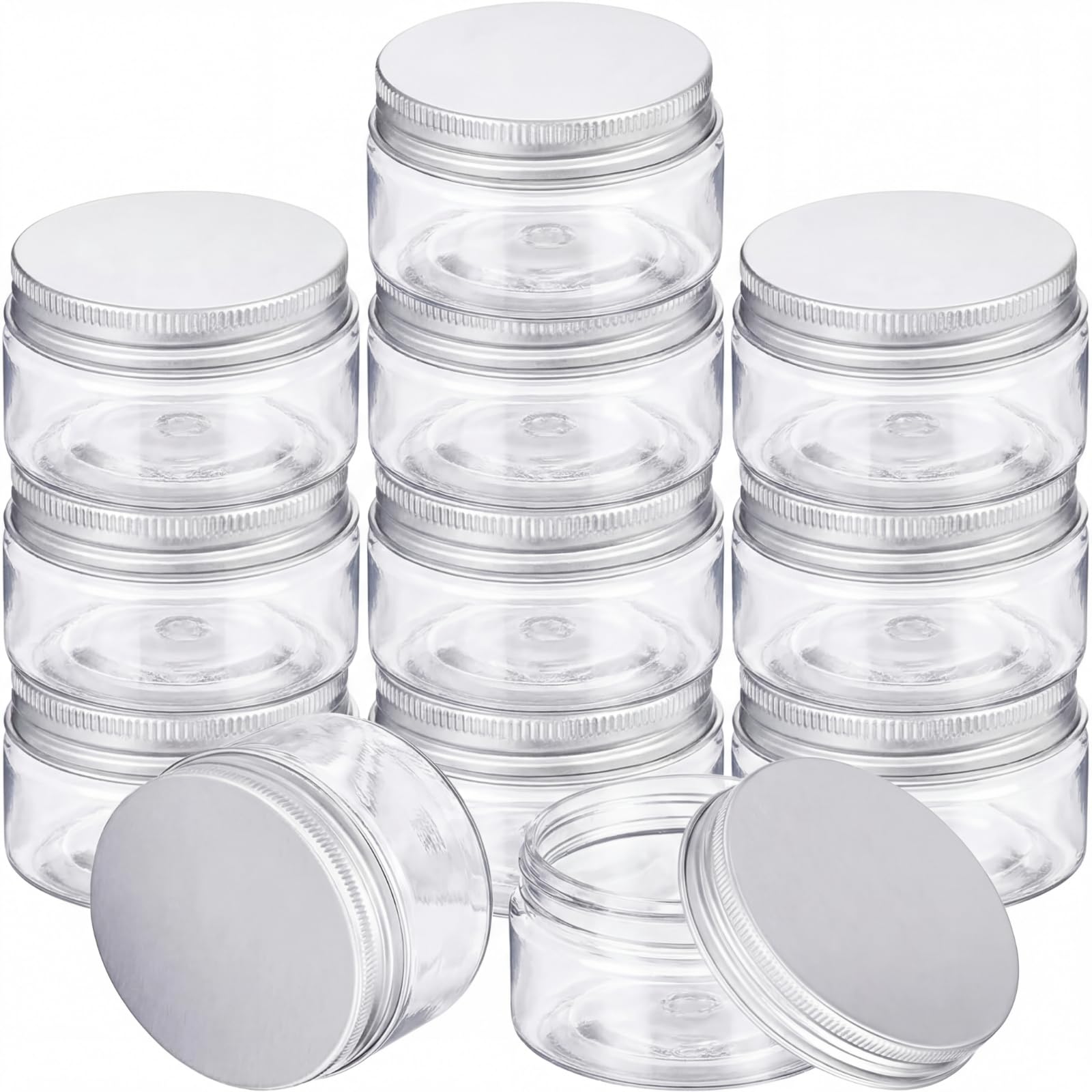 Amazon.co.jp: SATINIOR 透明プラスチック収納記念品ジャー 広口